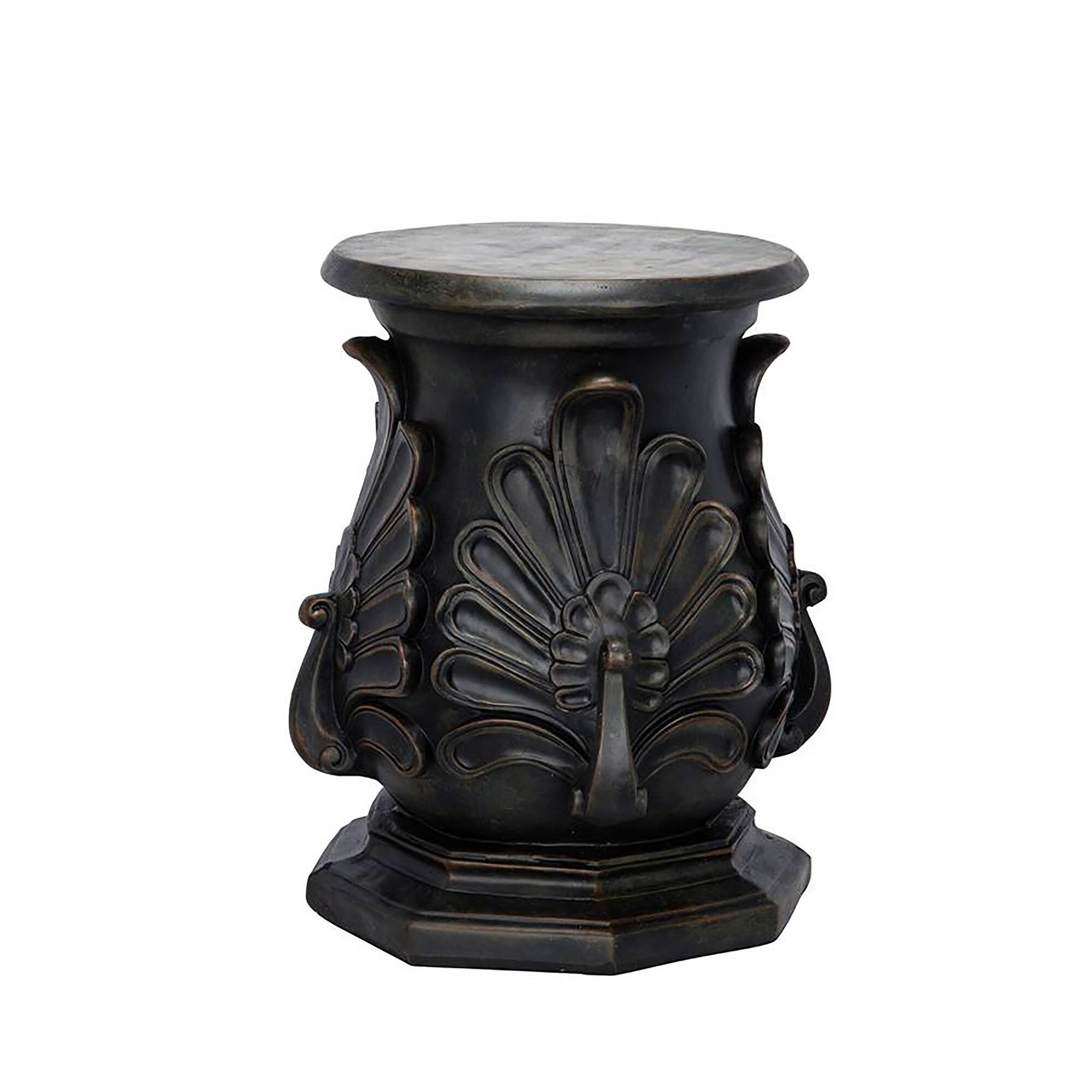 Design Toscano® 19" Green Bronze Classic Peacock Statuary Pedestal