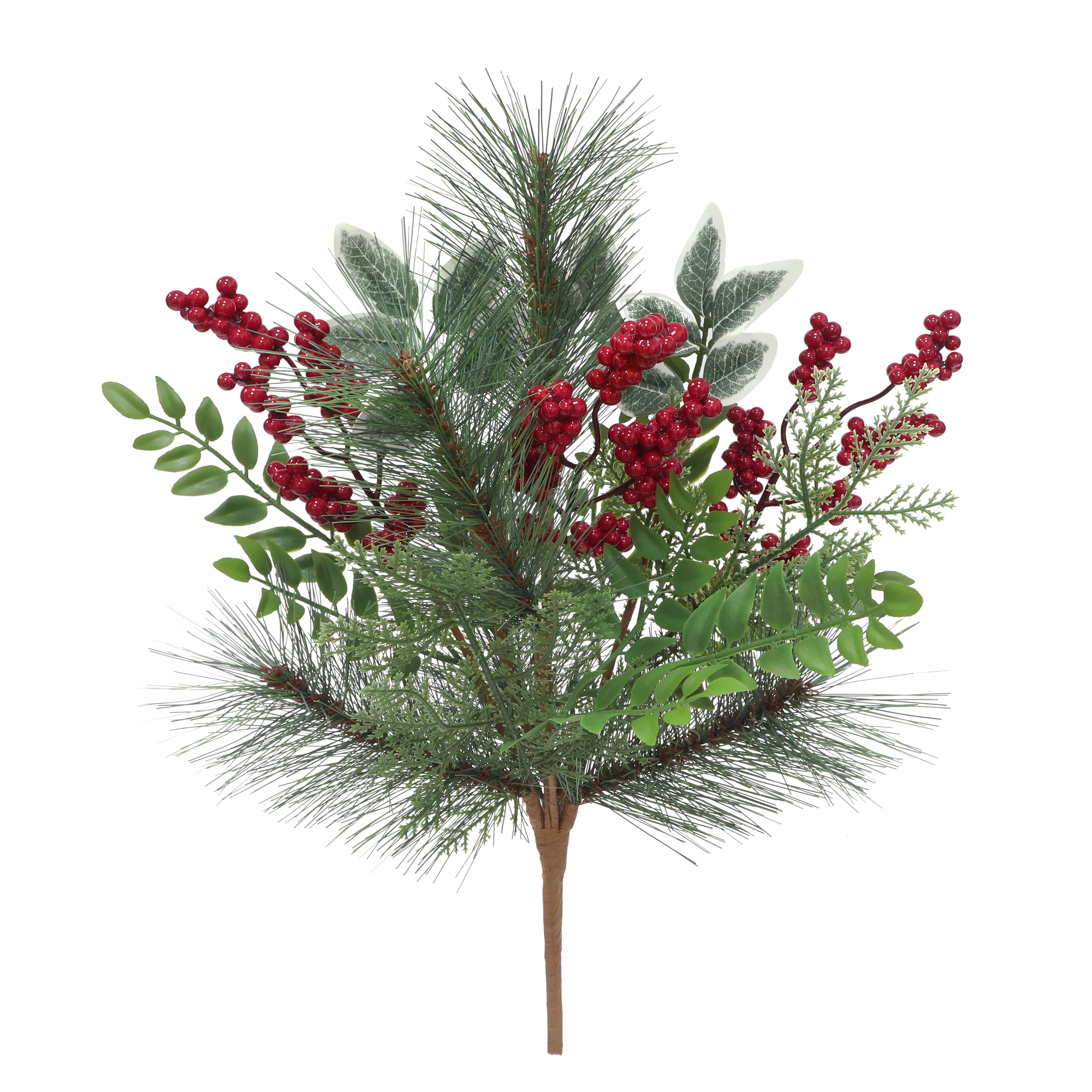 19&#x22; Red Berry, Pine &#x26; Cedar Deluxe Bush by Ashland&#xAE;