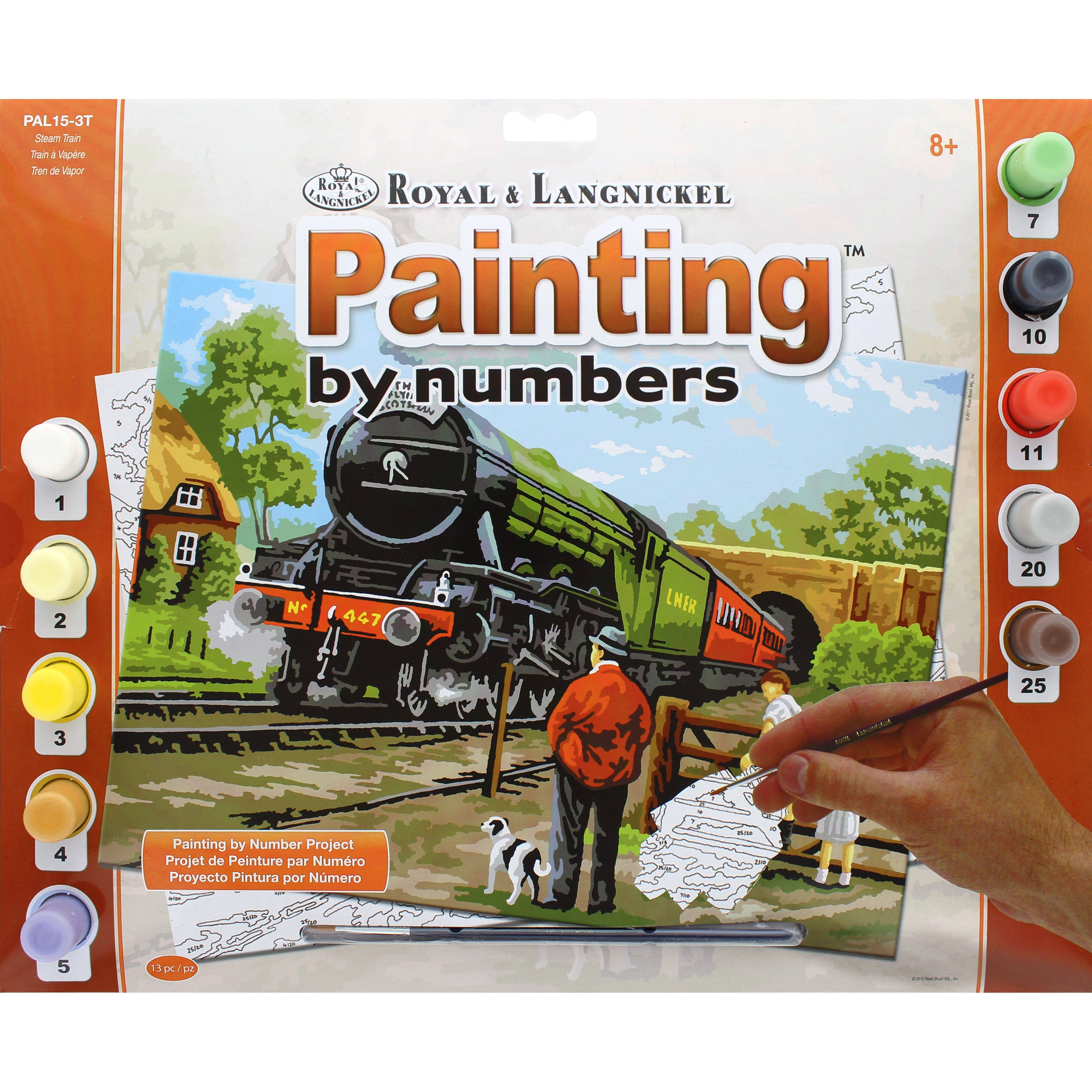 Royal & Langnickel® Steam Train Painting by Numbers™ Kit Paint by