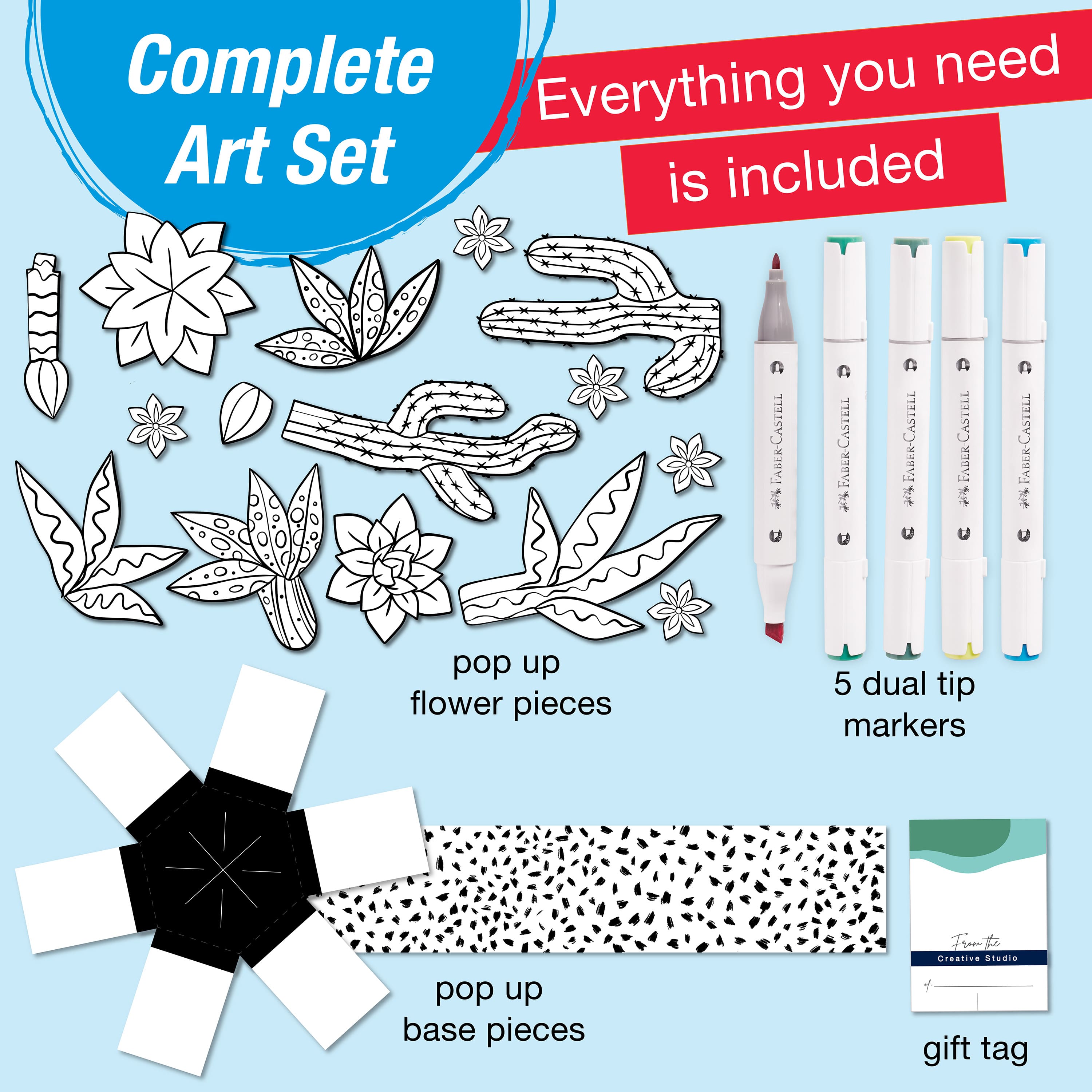 Faber-Castell® Succulents Pop Up Colouring Bouquet