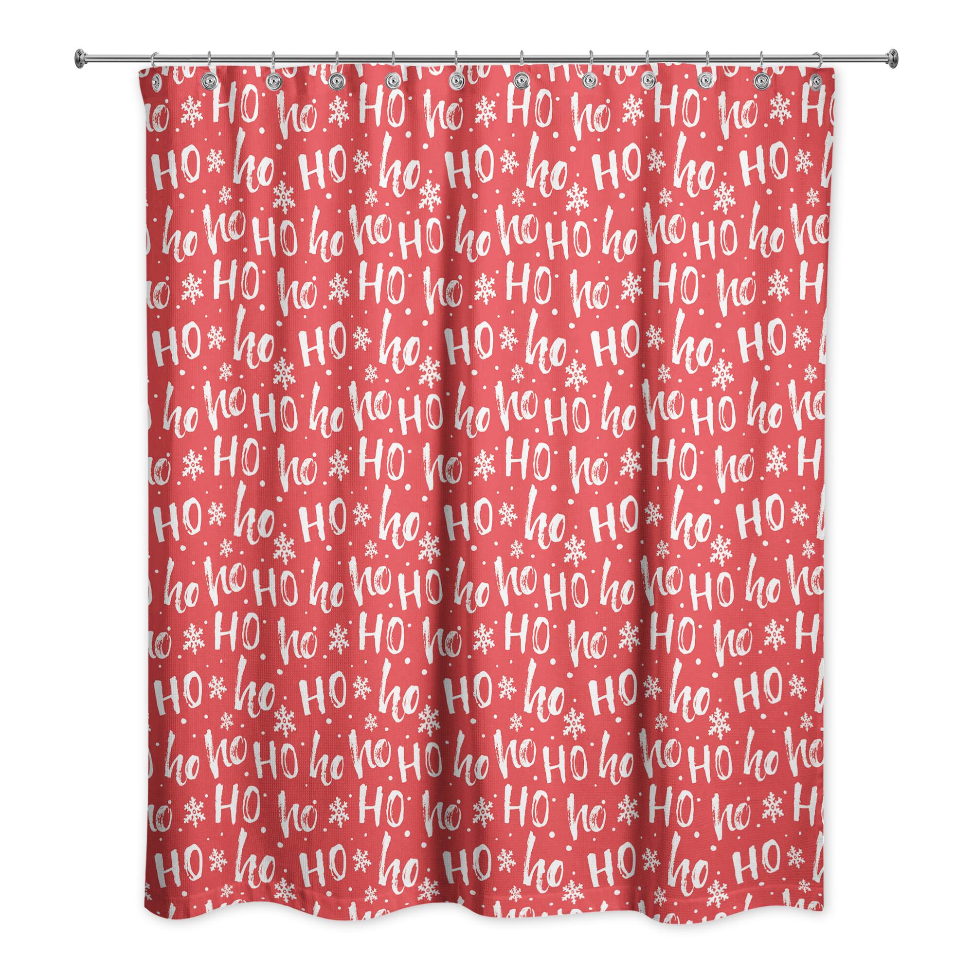 Ho Ho Ho Pattern Shower Curtain