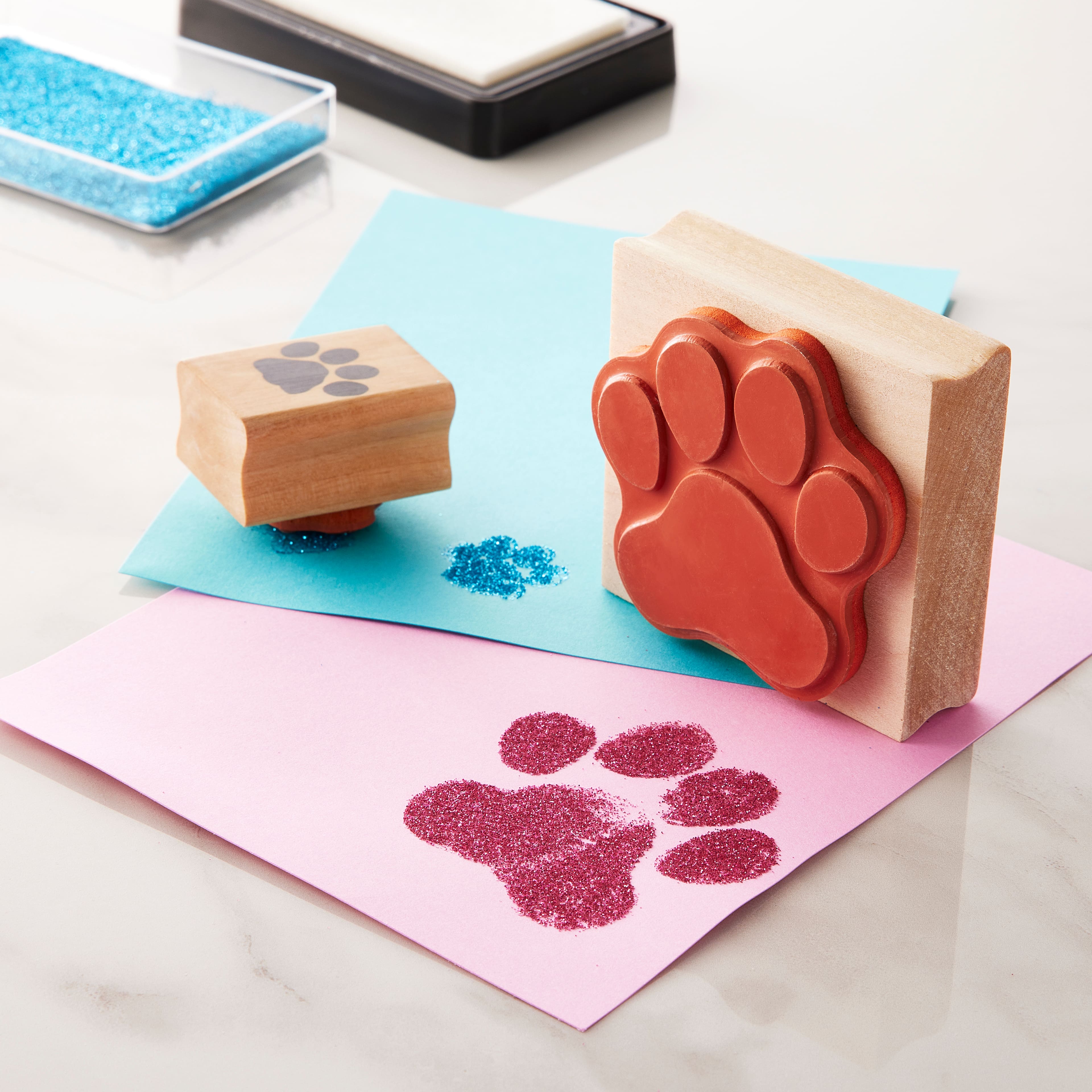 6 Pack: Small Paw Wood Stamp by Recollections&#x2122;