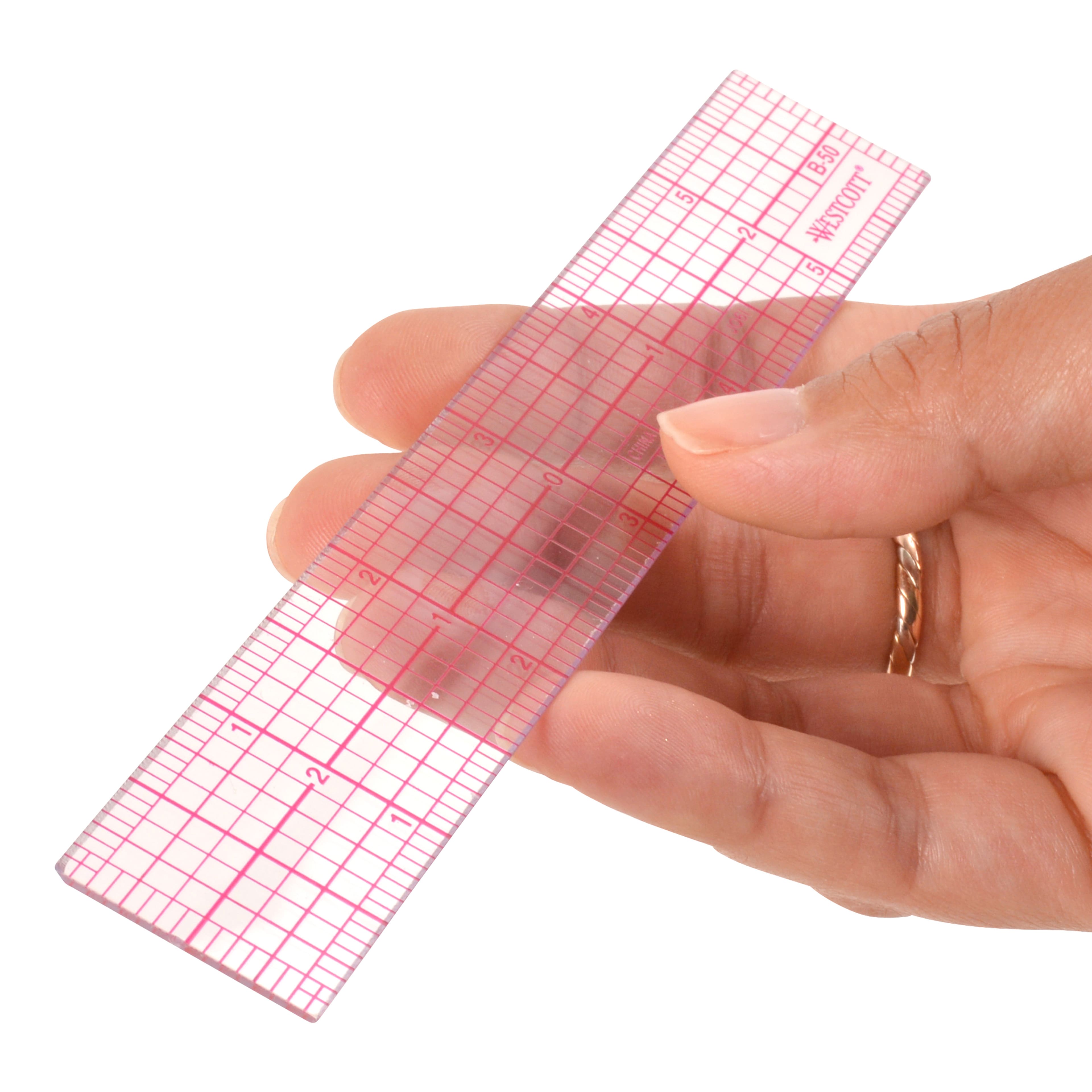 Westcott&#xAE; 8ths Clear Beveled Ruler