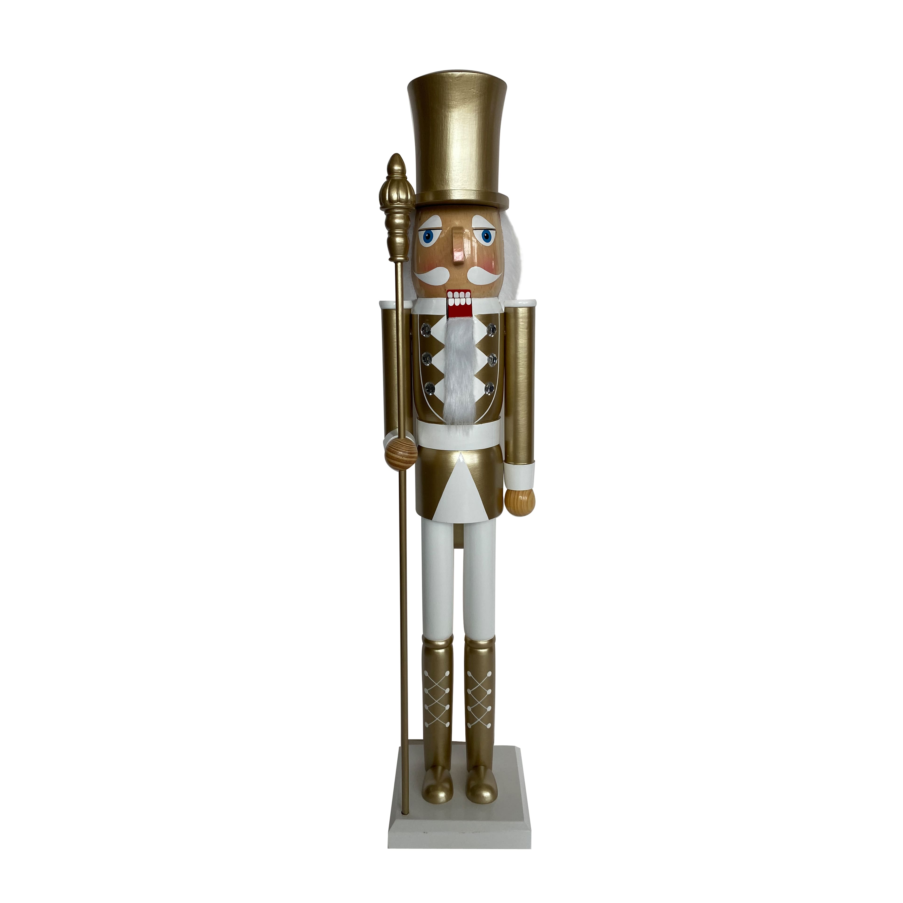 32&#x22; Champagne King Nutcracker Decoration by Ashland&#xAE;