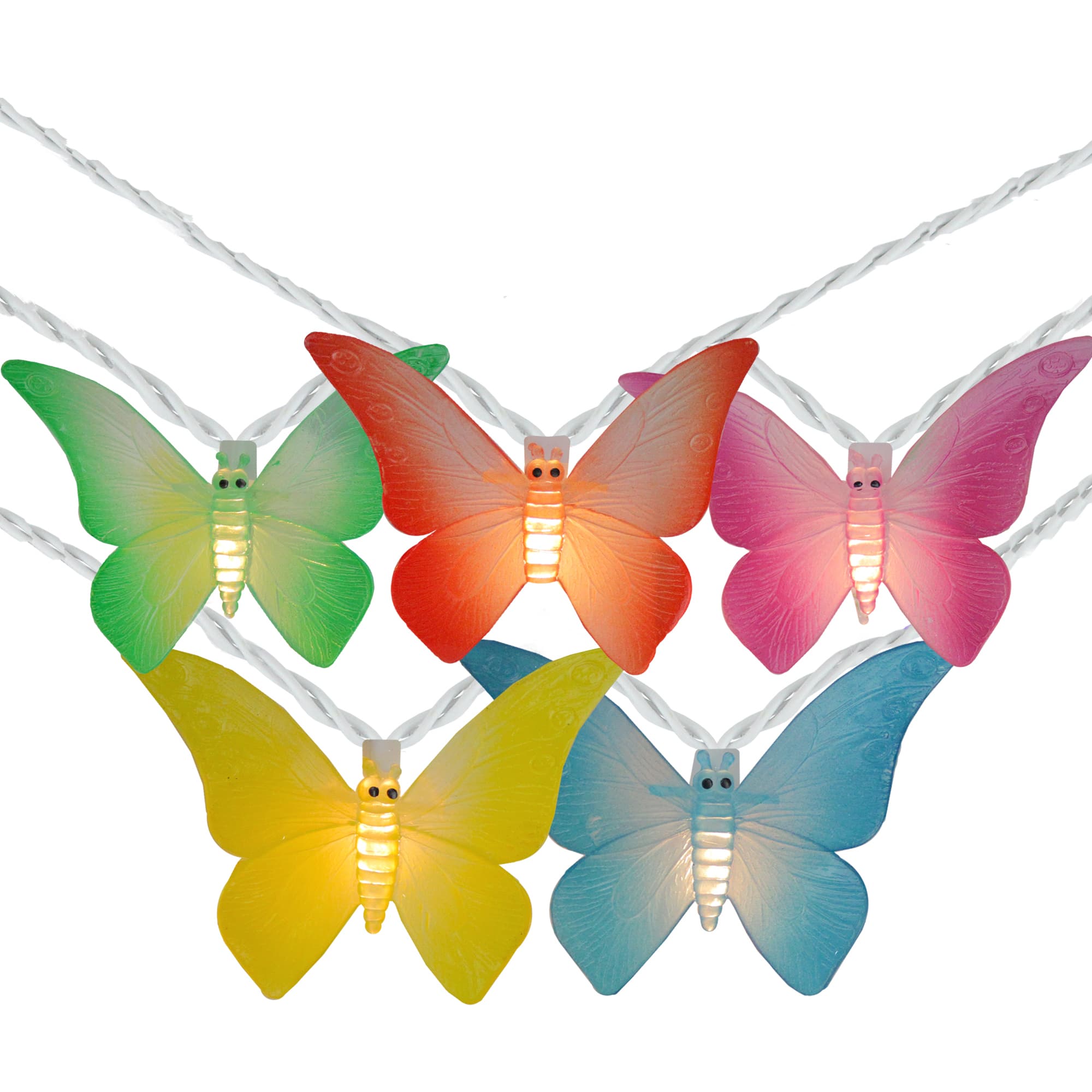10ct. Summer Butterfly Outdoor Patio String Lights