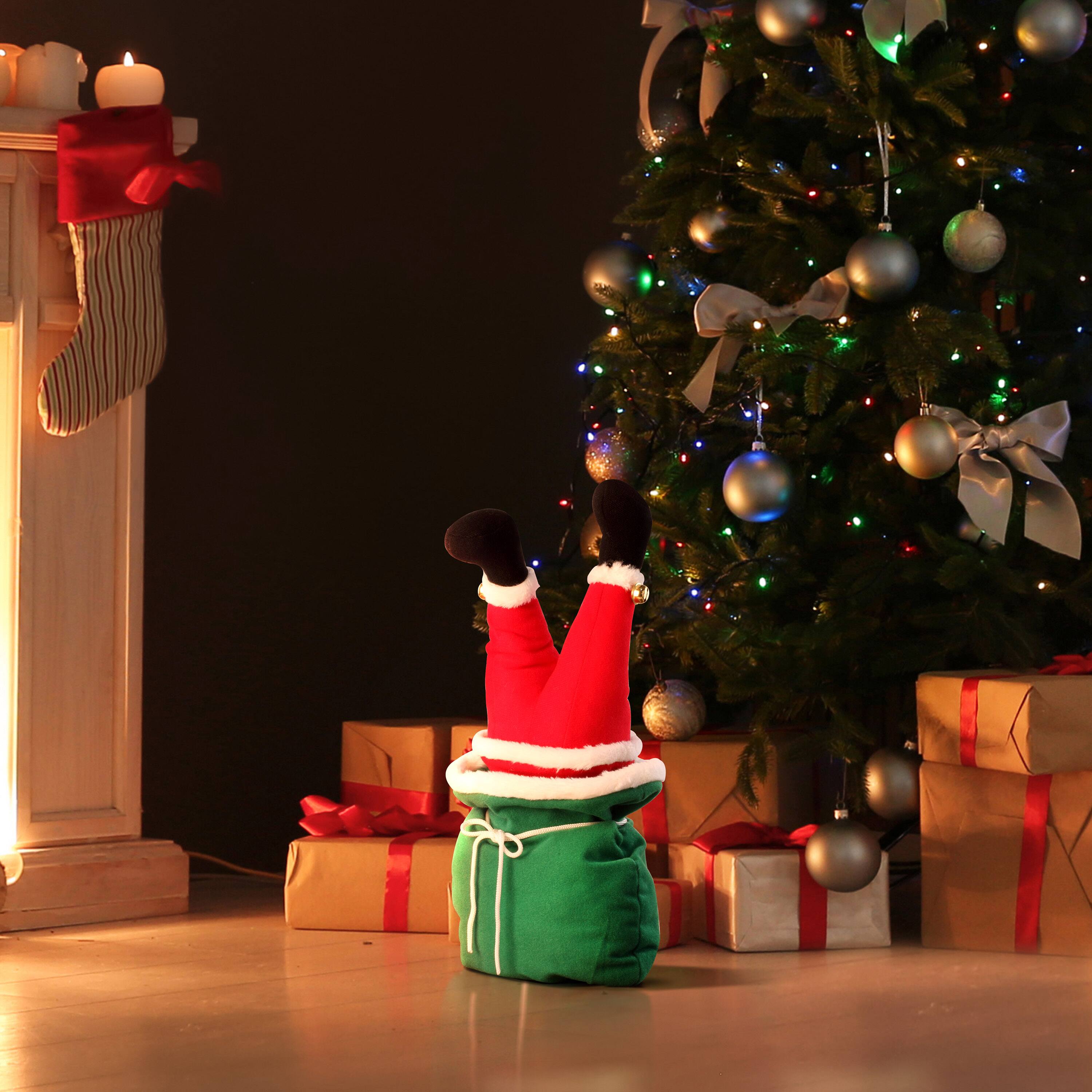 15&#x22; Mini Animated Santa Christmas Kickers in Bag