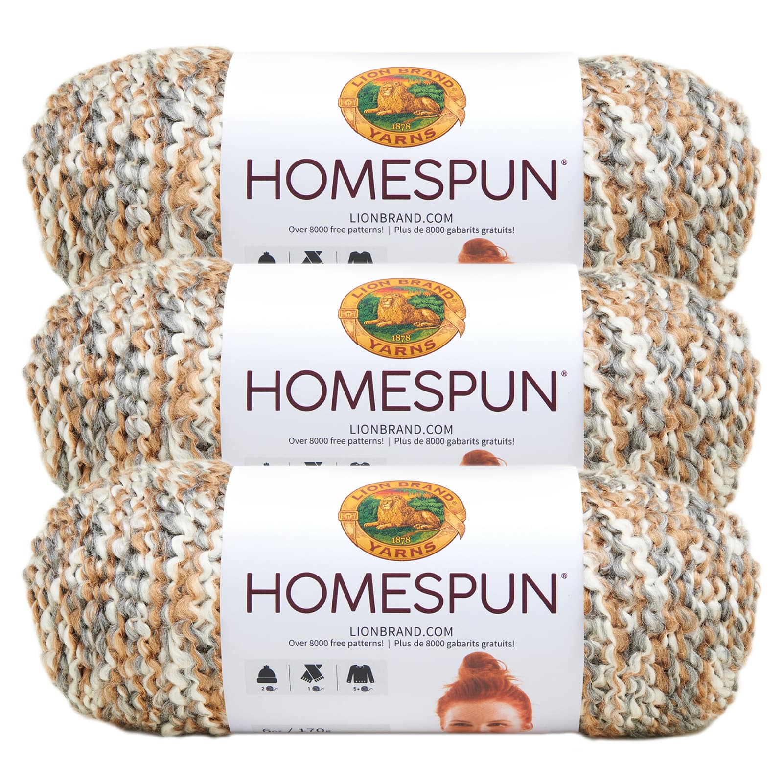 3 Pack Lion Brand&#xAE; Homespun&#xAE; Yarn