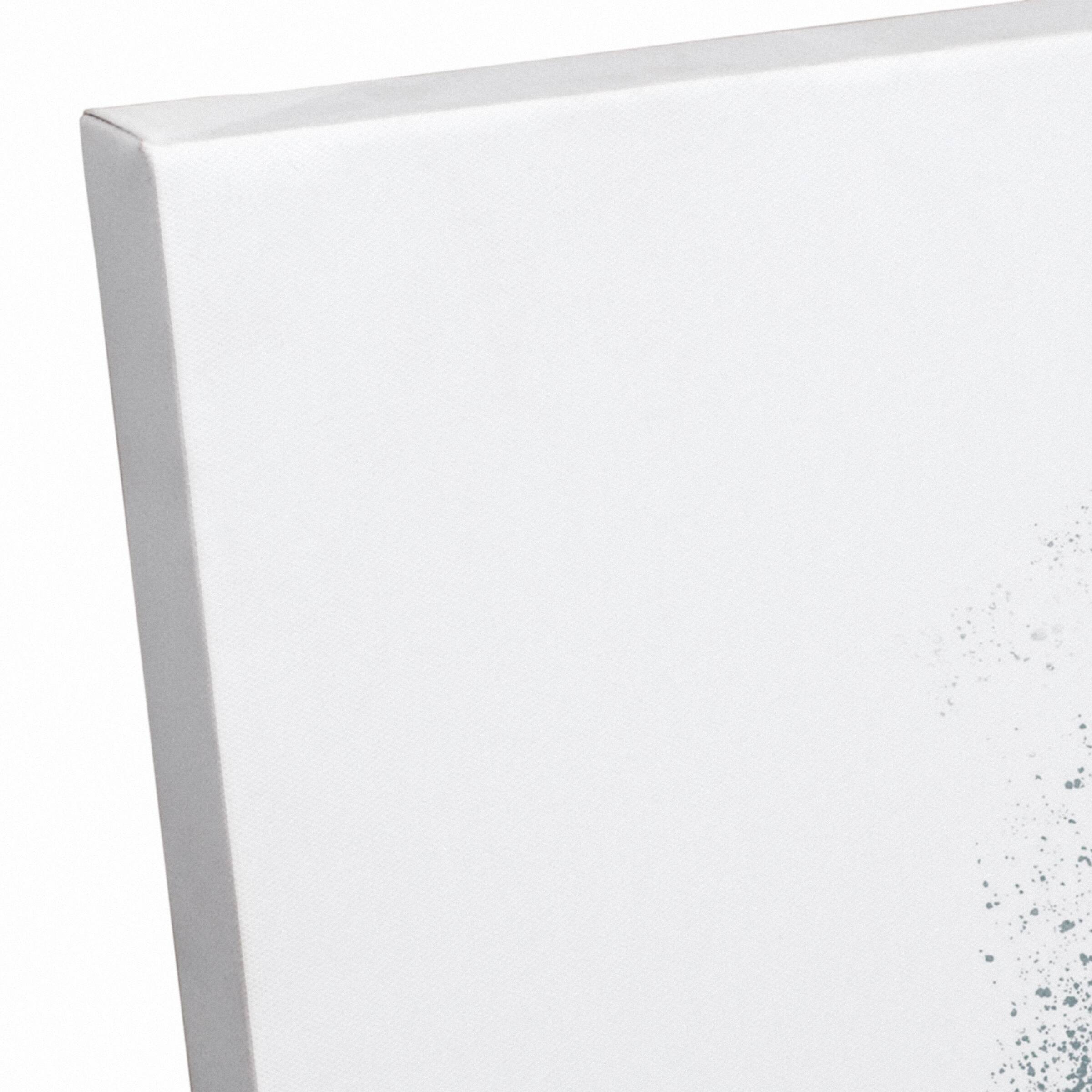 Blue Spray Paint Floral 30" x 30" Canvas Wall Art