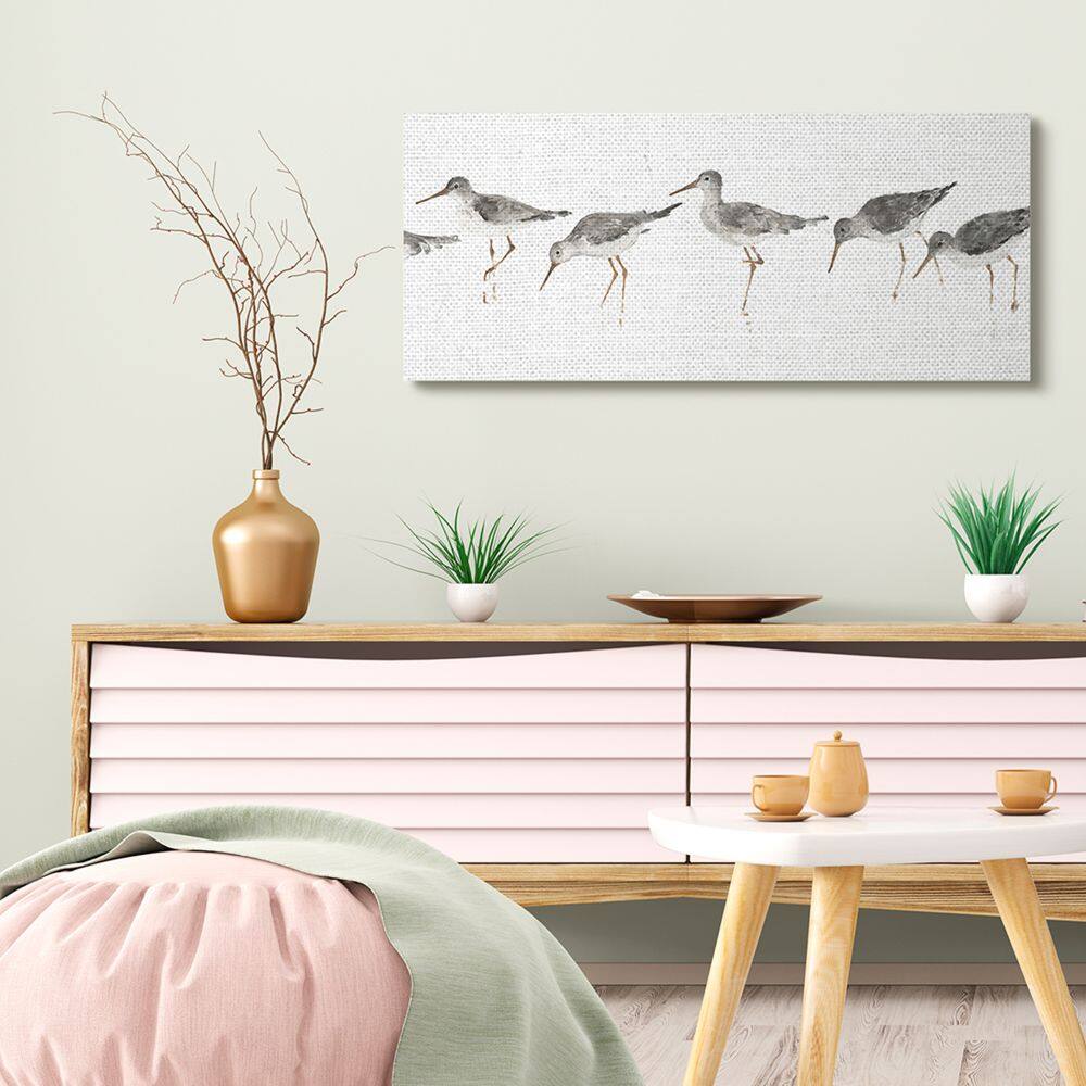 Stupell Industries Beach Bird Sandpipers Minimal Painting Wall Art