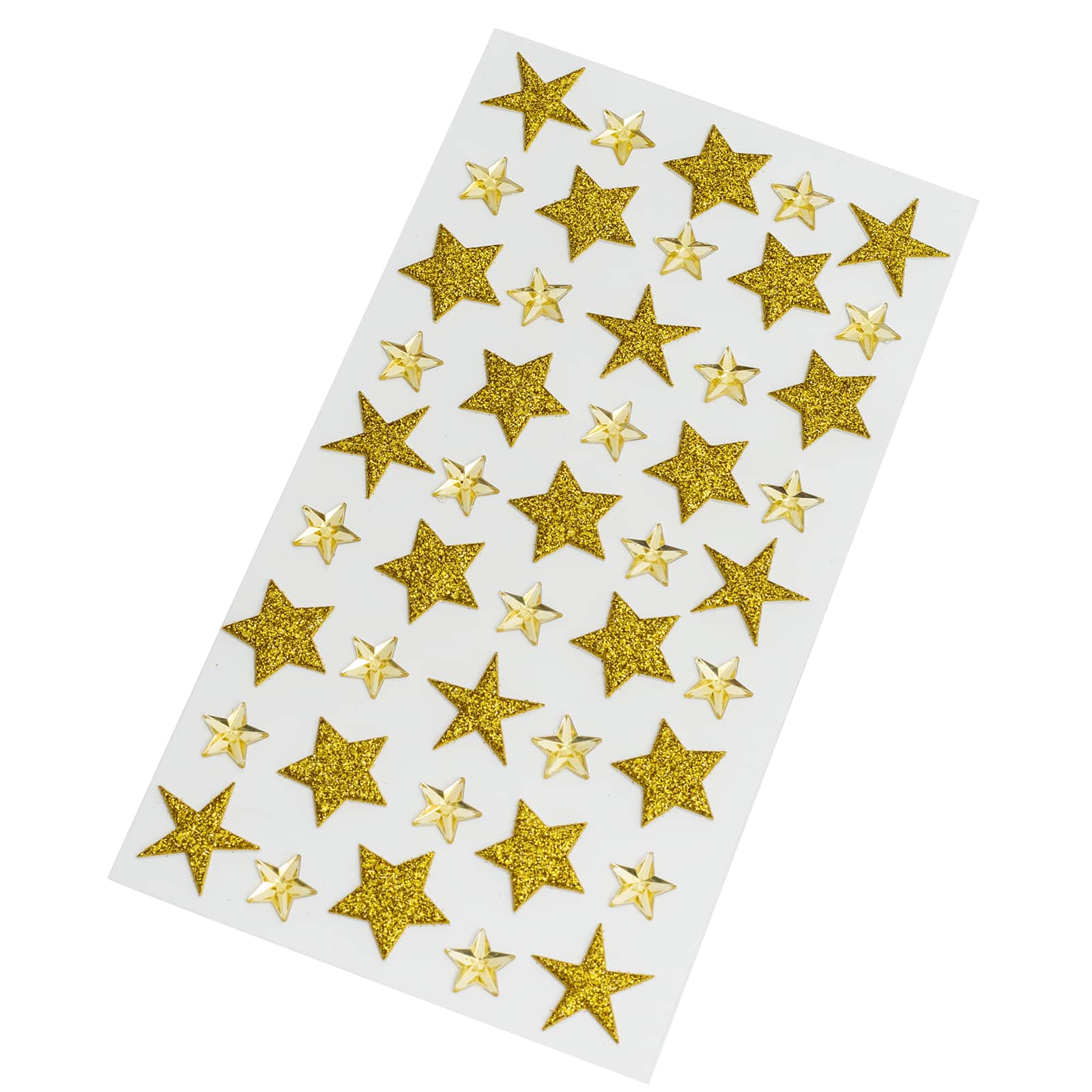 12 Packs: 45 Ct. (540 Total) Gold Glitter Star Stickers by Recollections, Size: 8.5” x 0.06” x 4”