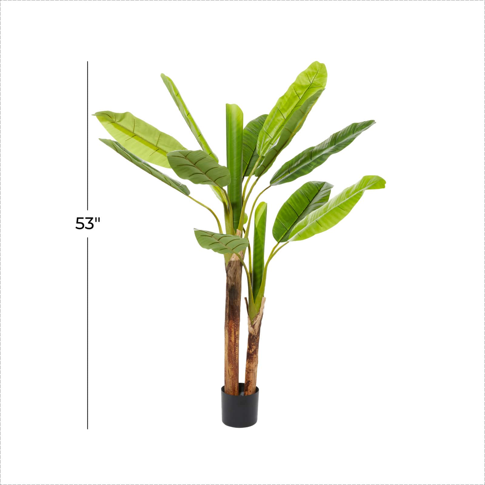 Banana Tree Artificial Plant, 53", Green