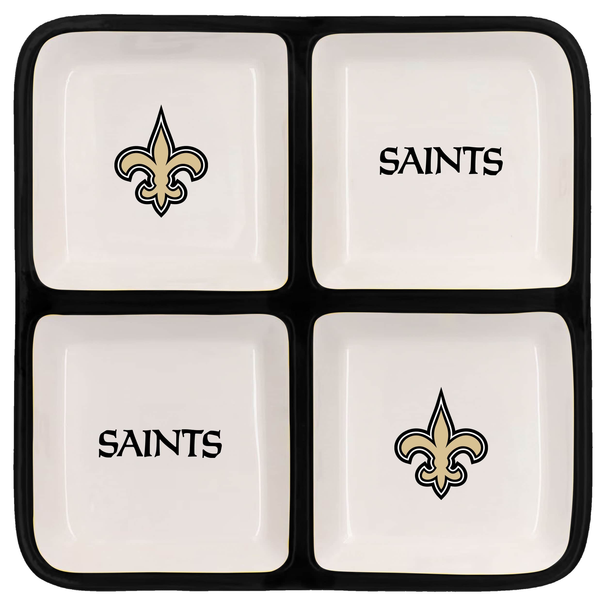The Memory Company NFL 4 Section Square Ceramic Tray