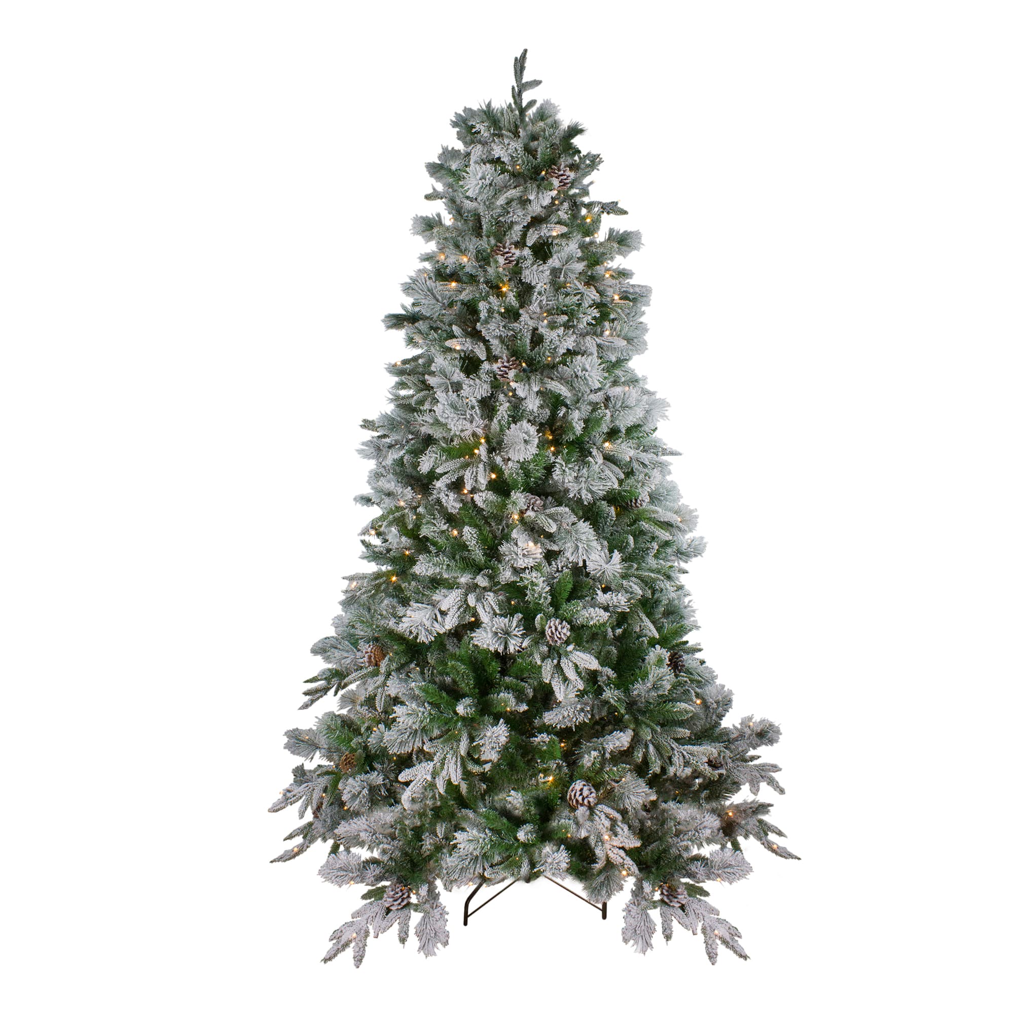 6.5ft. Pre-Lit Mixed Rose Mary Emerald Angel Pine Artificial Christmas Tree, Clear LED Lights