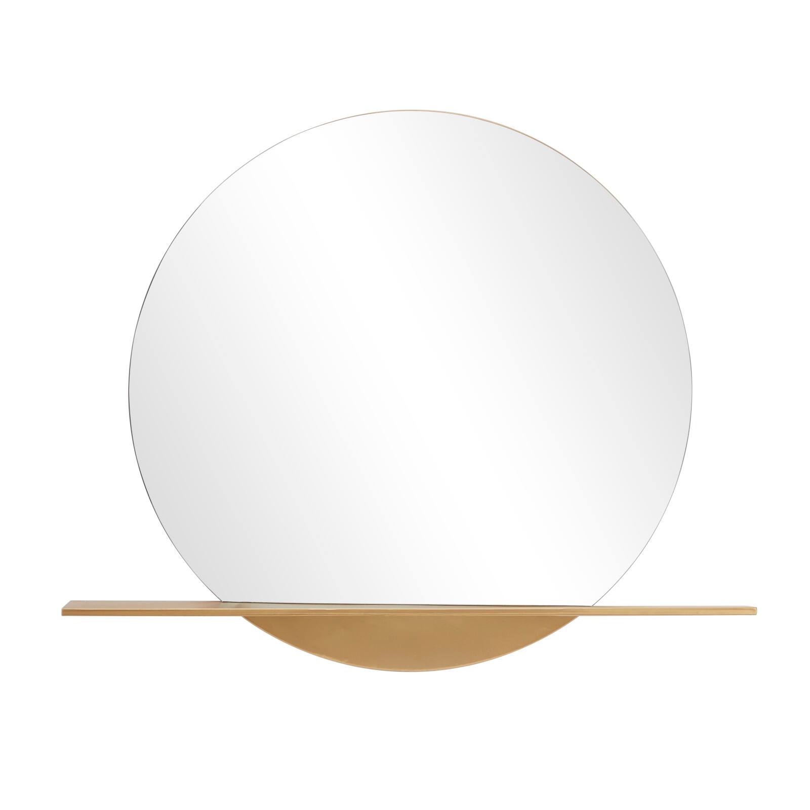 Gold Metal Glam Wall Mirror, 44&#x22; x 4&#x22; x 36&#x22;