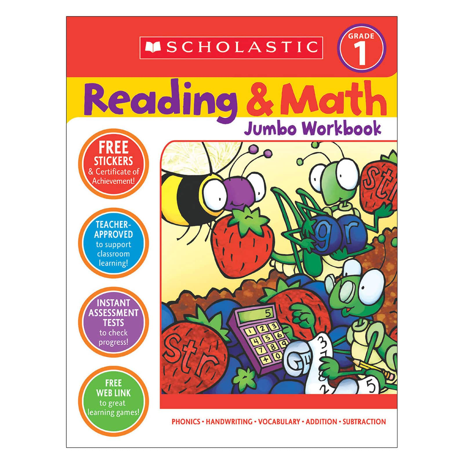 Scholastic Teaching Resources Reading &#x26; Math Jumbo Workbook: Grade 1