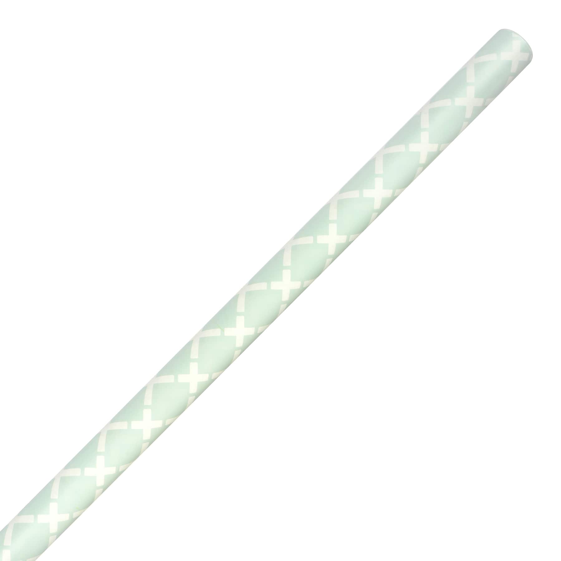 30&#x22; Green &#x26; White Lattice Gift Wrap by Celebrate It&#x2122;