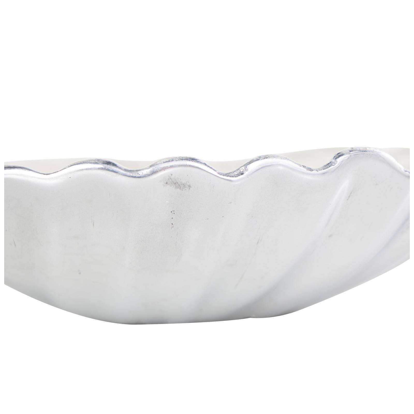 White Shell Metal Bowl Set