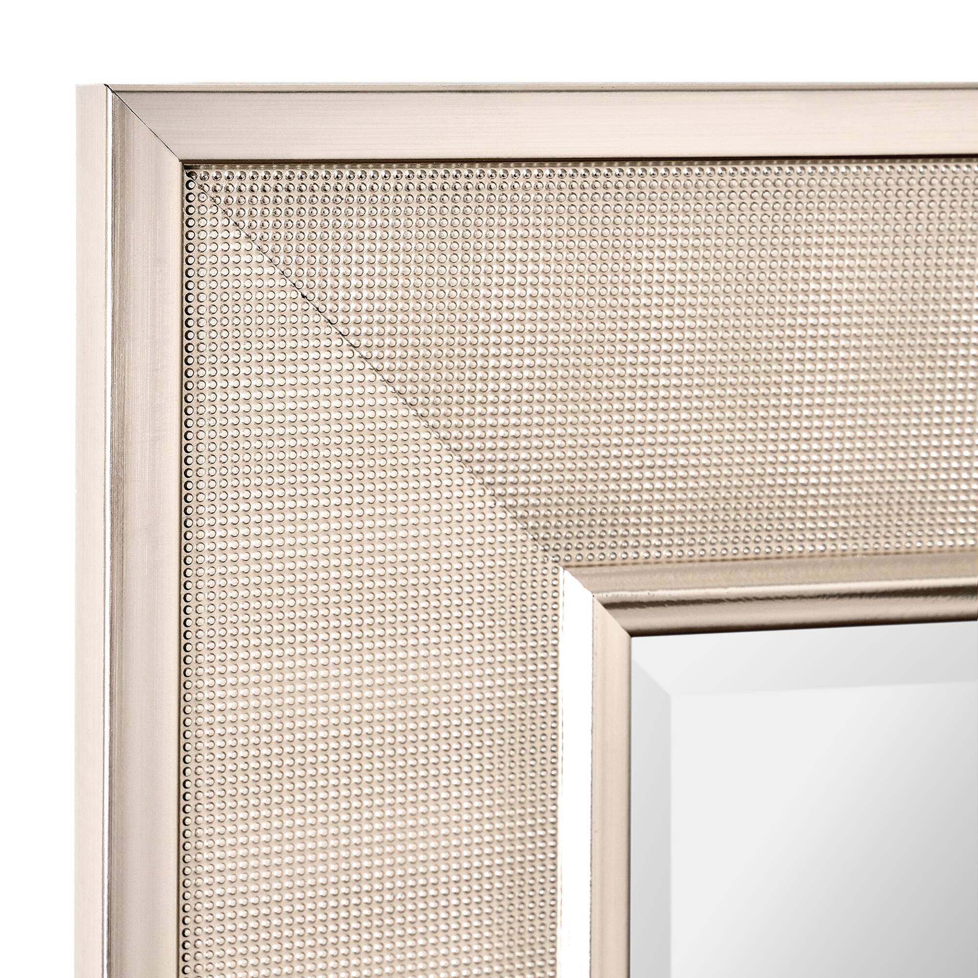 Head West Pave Brushed Nickel Stylish Bathroom & Wall Mirror