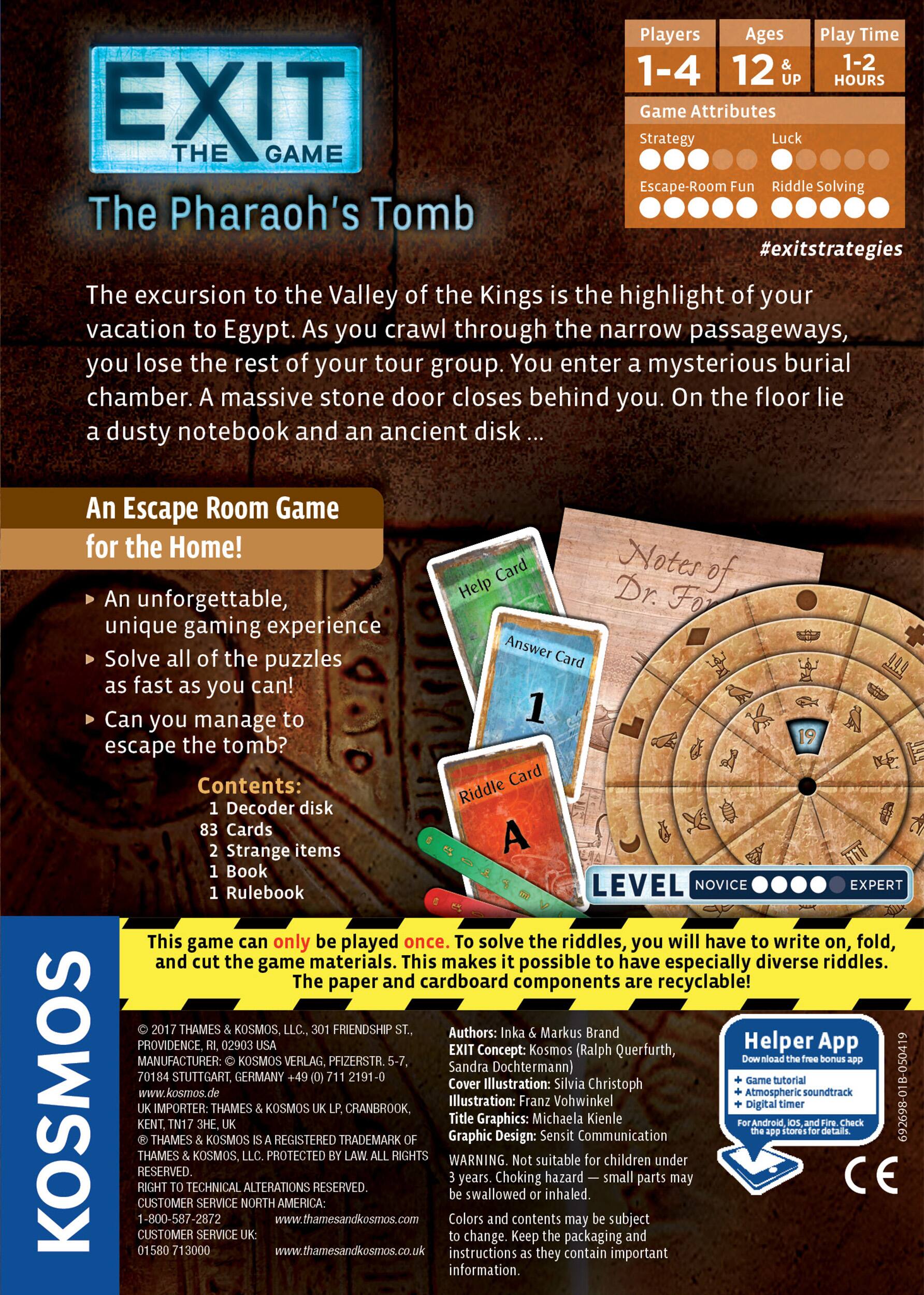 Thames &#x26; Kosmos EXIT: The Pharaoh&#x27;s Tomb Game