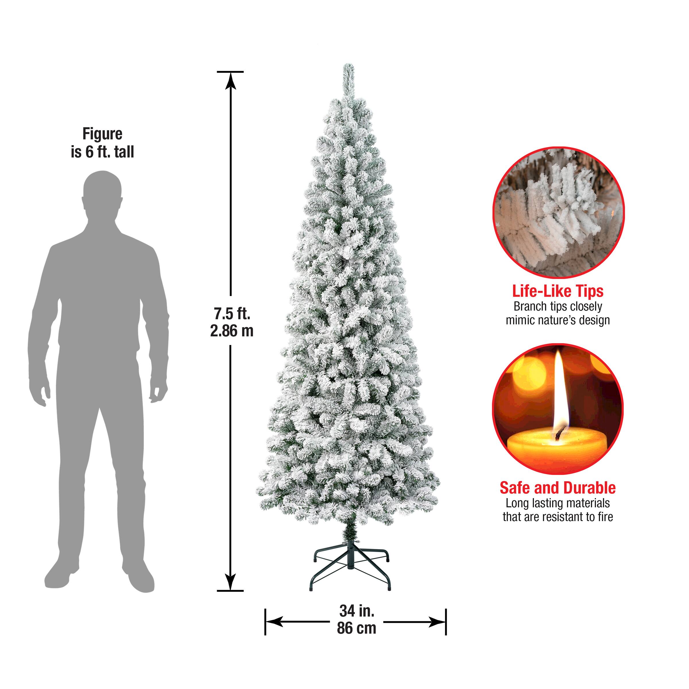 7.5ft. Unlit Acacia Medium Flocked Artificial Christmas Tree