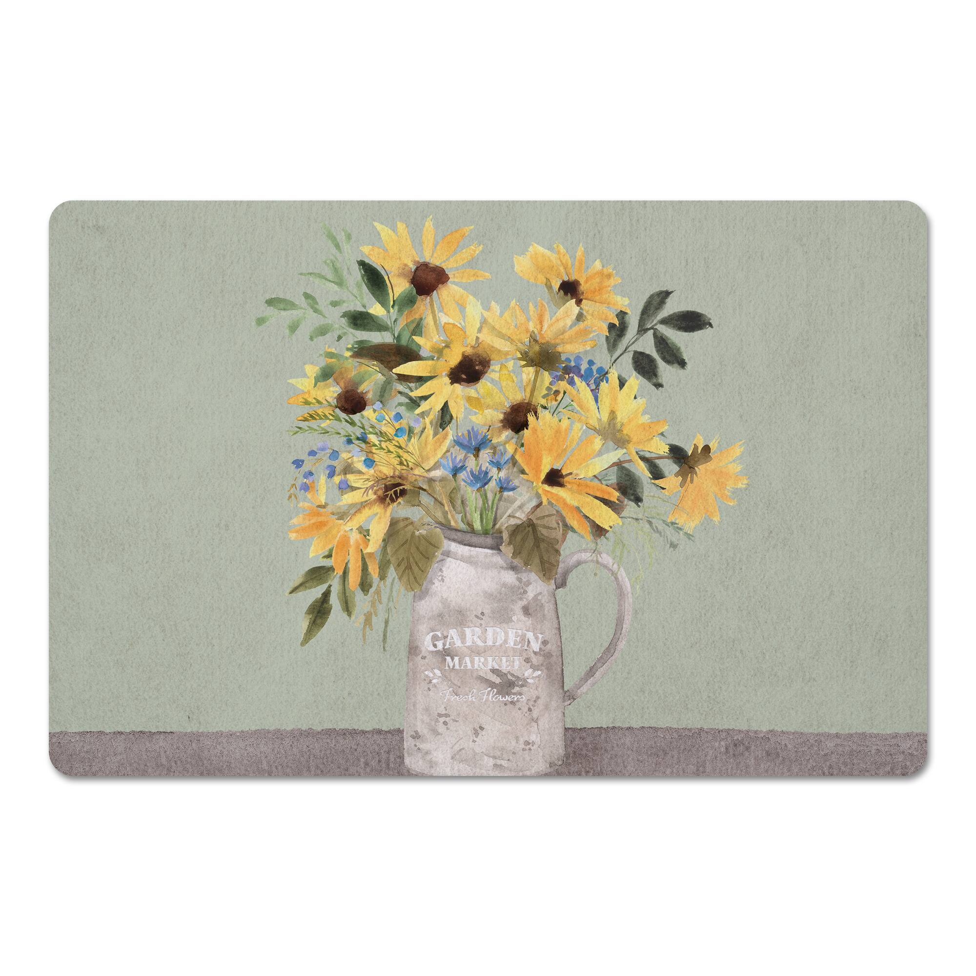 18" x 27" Pitcher of Sunflowers Market Floor Mat