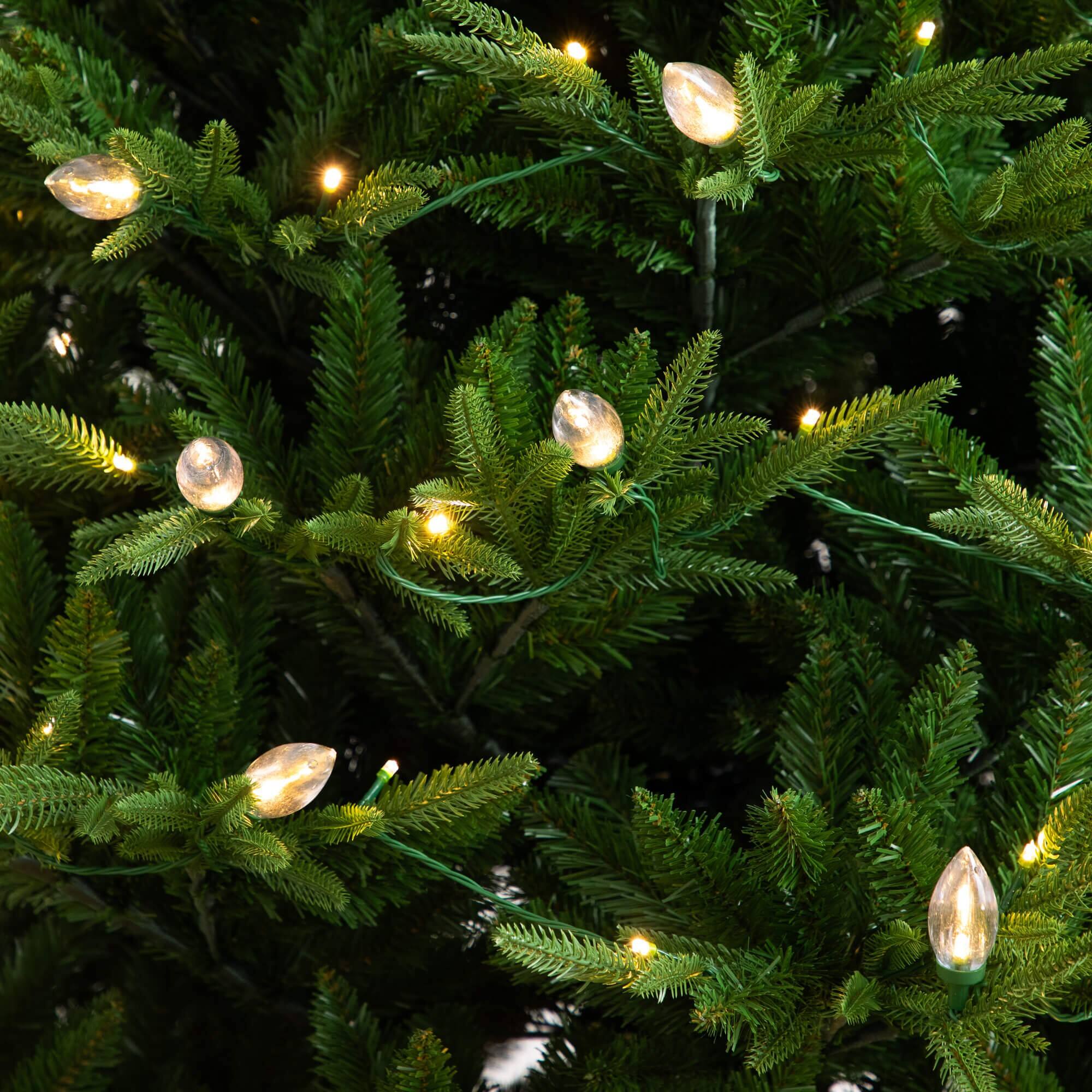 7ft. Pre-Lit Luxembourg Pine Artificial Christmas Tree, Multicolor LED Lights