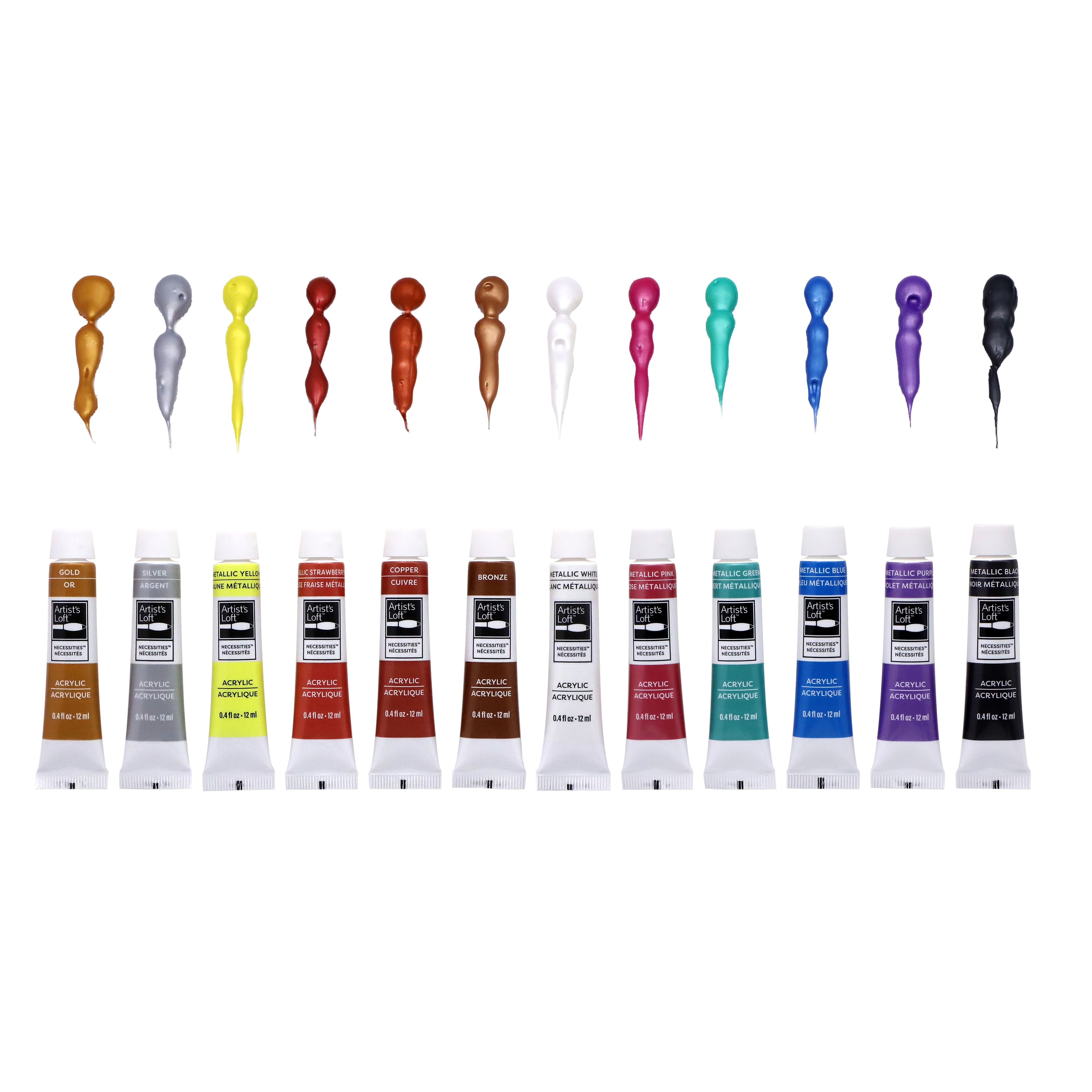 12 Packs: 12 ct. (144 total) Metallic Acrylic Paints by Artist's Loft™ Necessities™