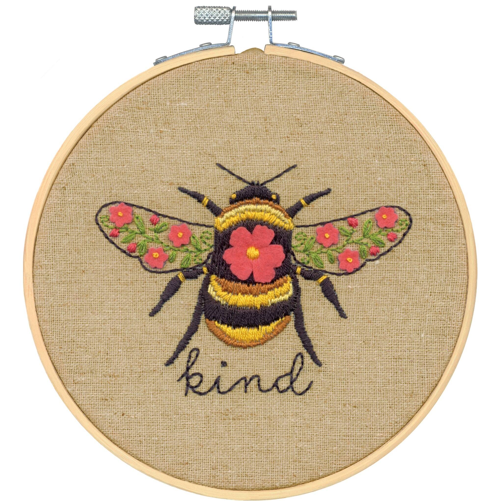 Dimensions® 6'' Bee Kind Embroidery Kit