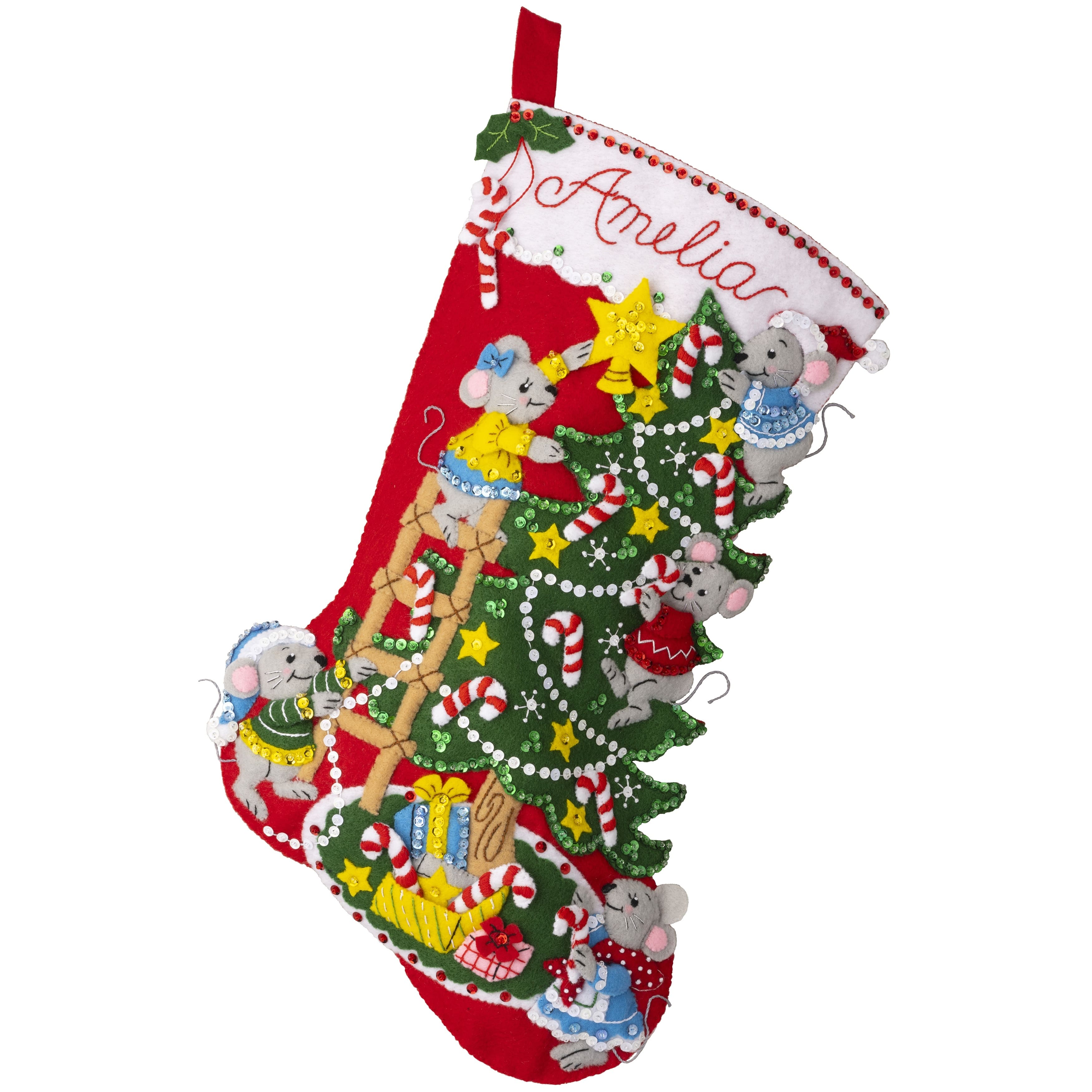  Bucilla 18-Inch Christmas Stocking Felt Applique Kit