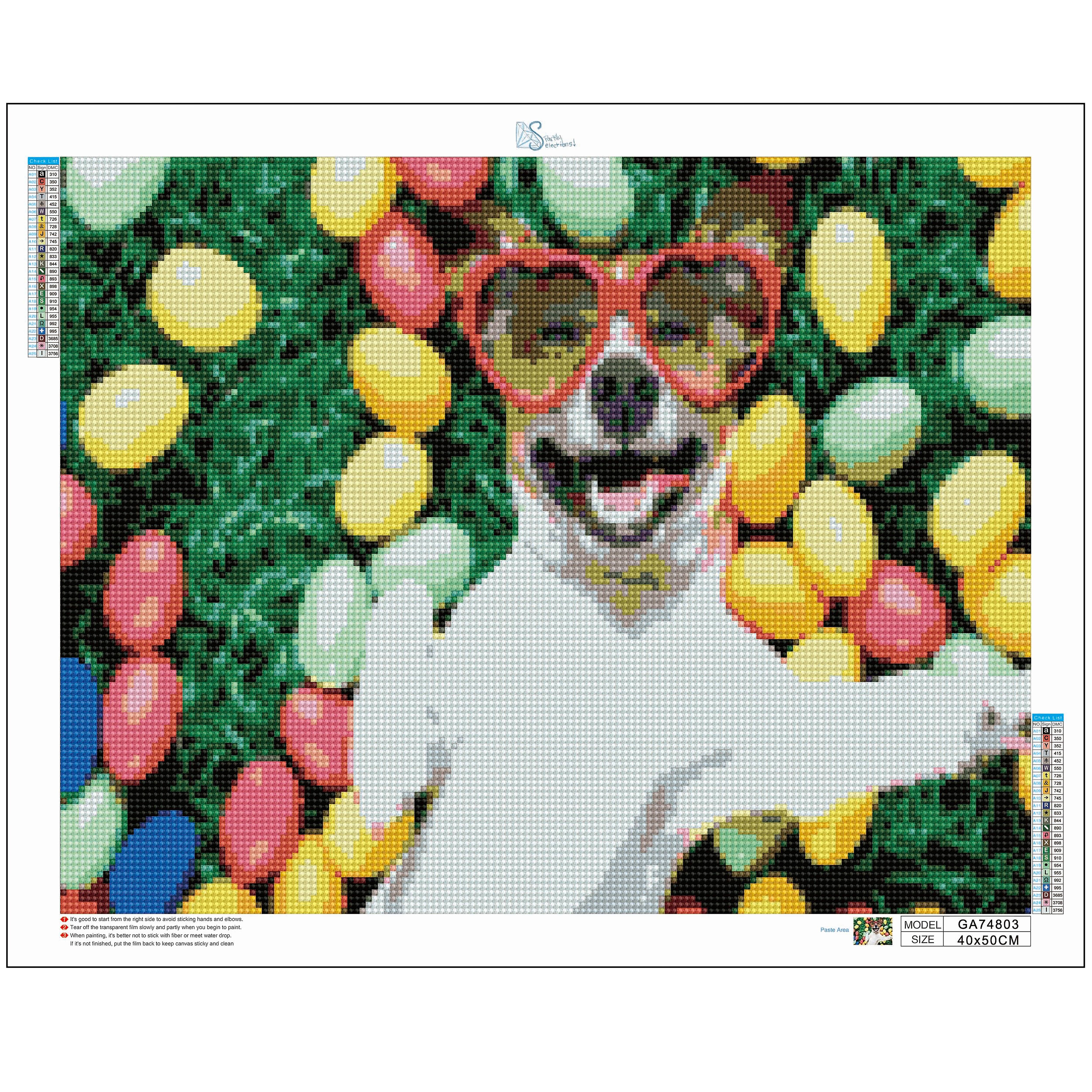 Sparkly Selections Easter Dog Diamond Painting Kit, Round Diamonds