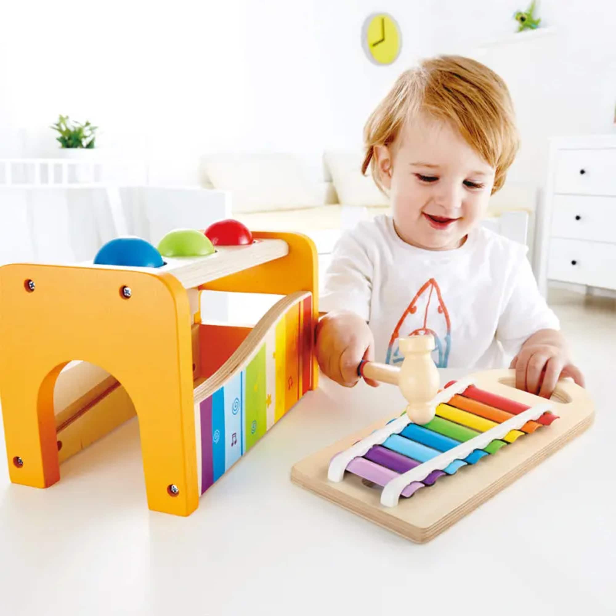 Hape Pound &#x26; Tap Bench with Slide-Out Xylophone