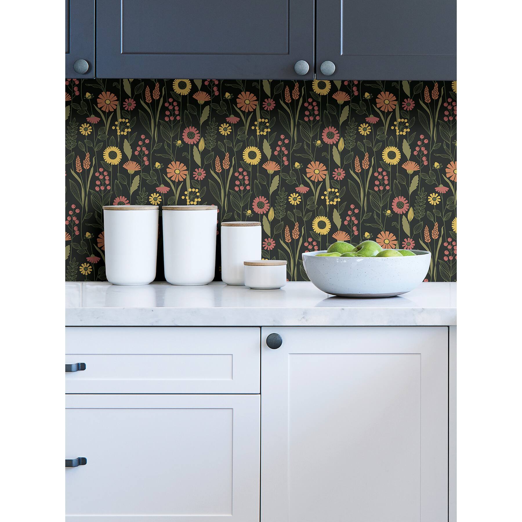 NuWallpaper Charcoal Jane Peel & Stick Wallpaper