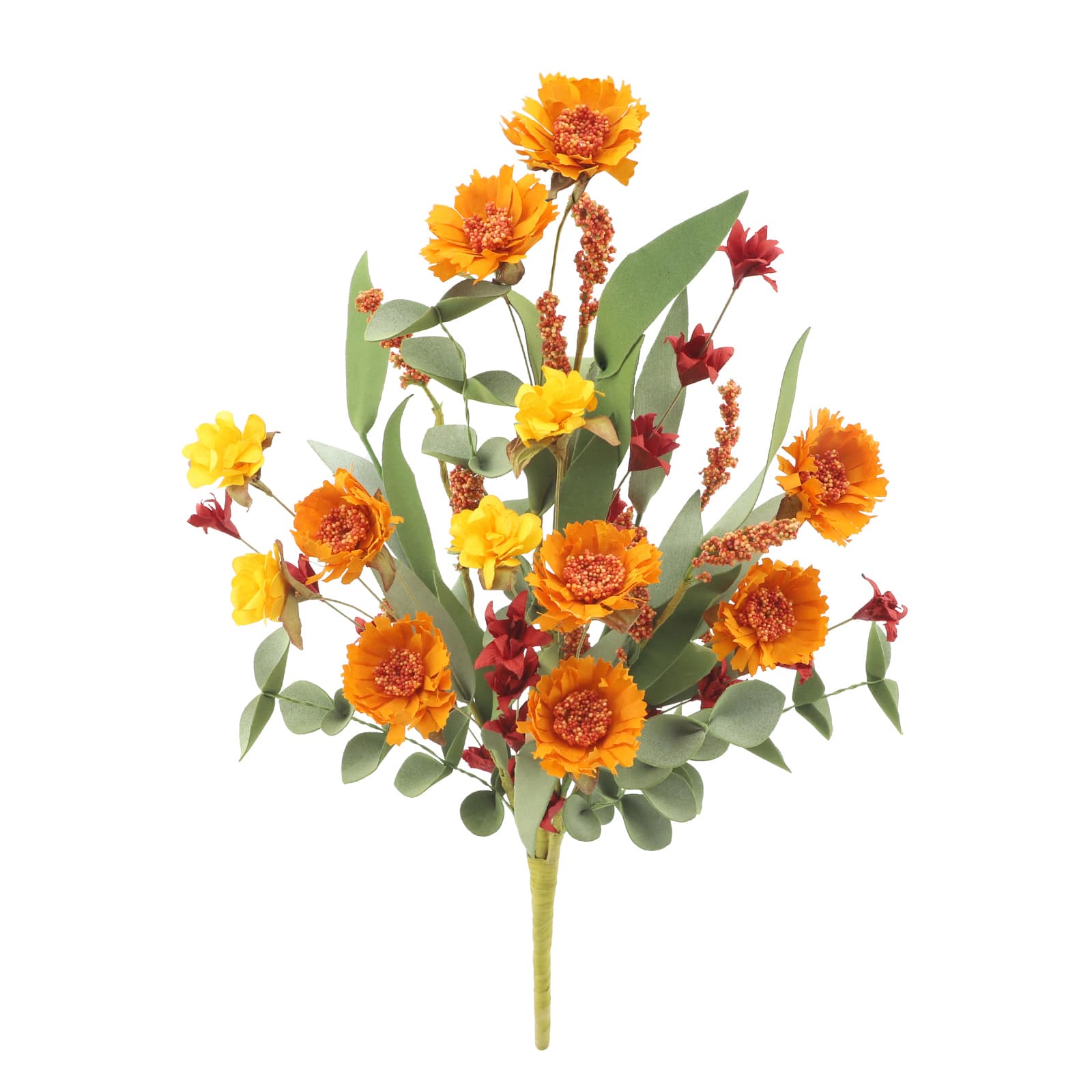 18&#x22; Orange &#x26; Yellow Wildflower &#x26; Berry Mixed Bush by Ashland&#xAE;