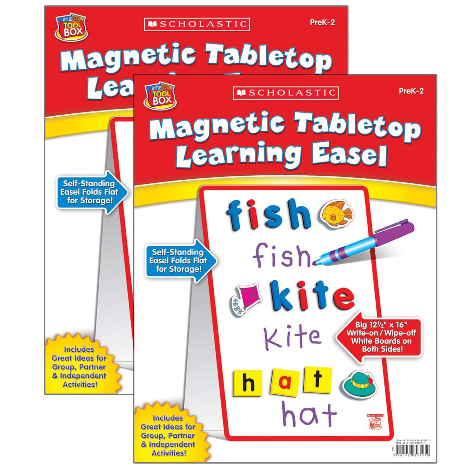 Scholastic&#xAE; Little Red Tool Box Magnetic Tabletop Learning Easels, 2ct.