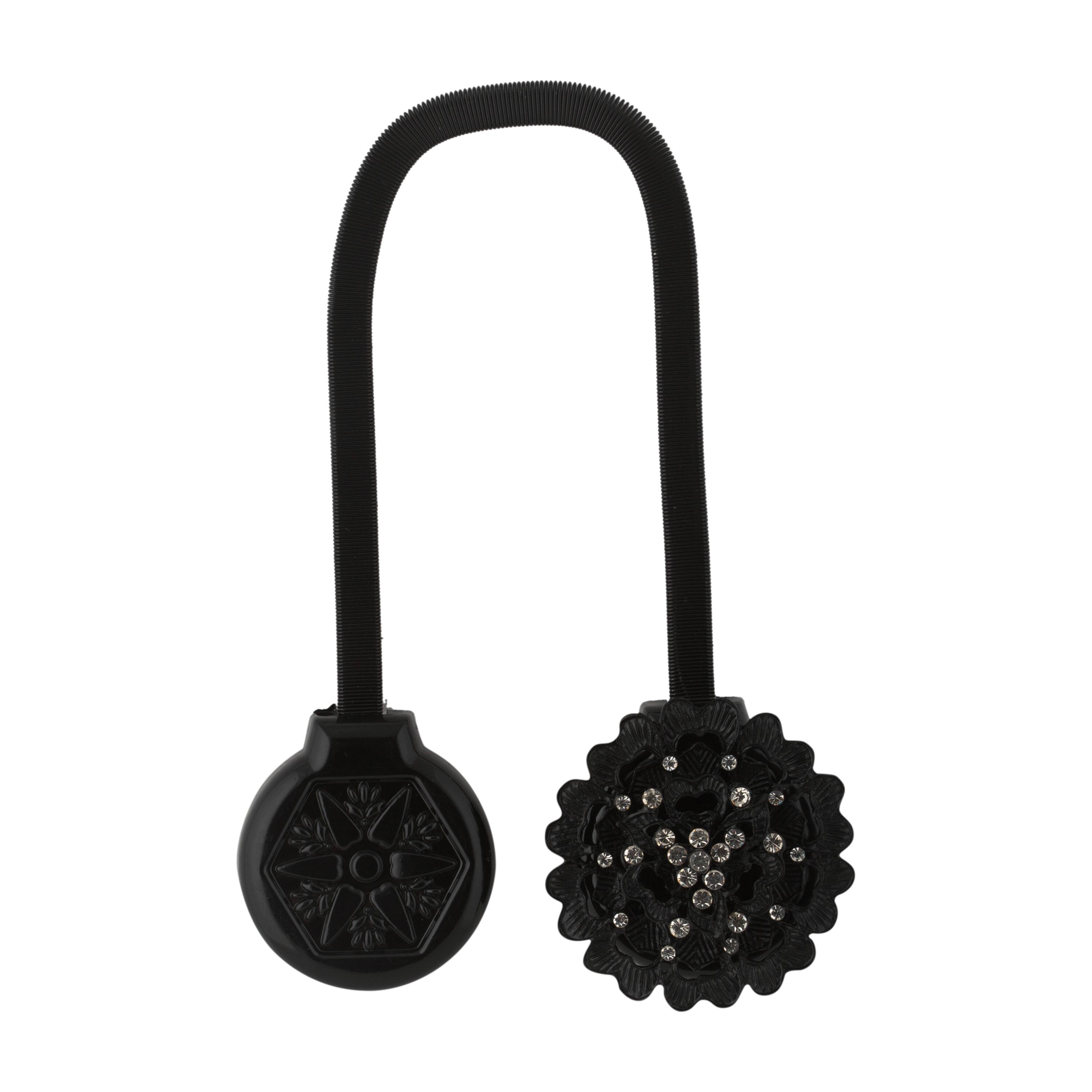 Simplify Black Magnetic Curtain Tie Back