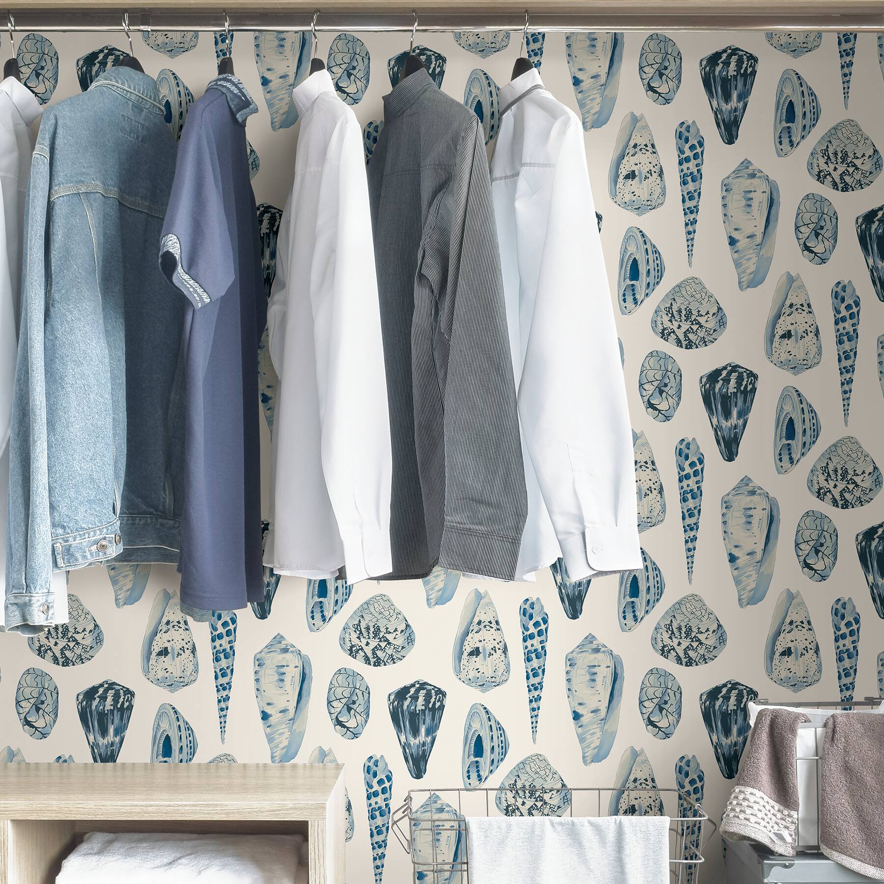 Scalamandre Porcelain Coquina Peel &#x26; Stick Wallpaper