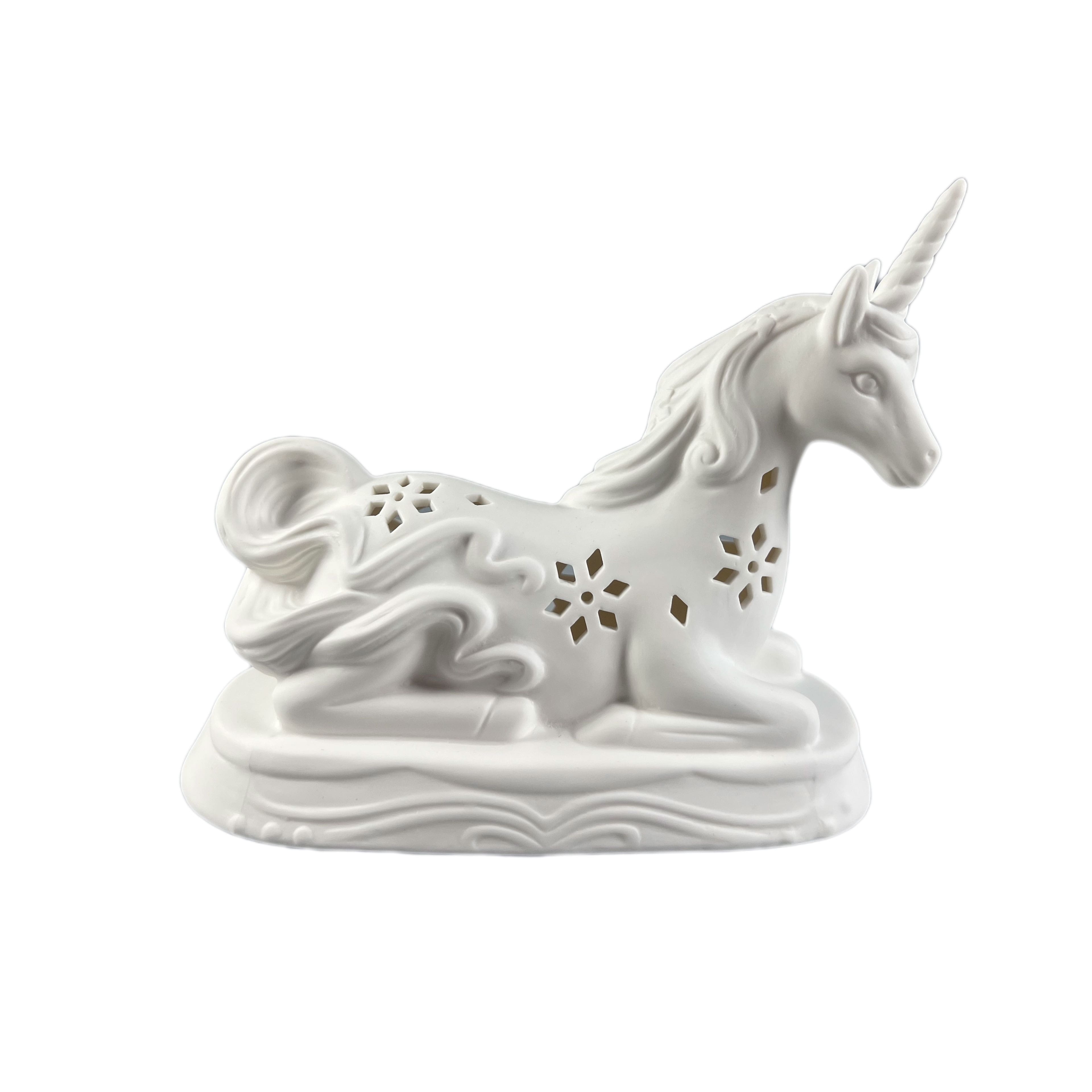 8.5&#x22; LED DIY Ceramic Unicorn D&#xE9;cor by Make Market&#xAE;