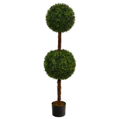 4.5ft. Potted Boxwood Double Ball Topiary Tree | Michaels