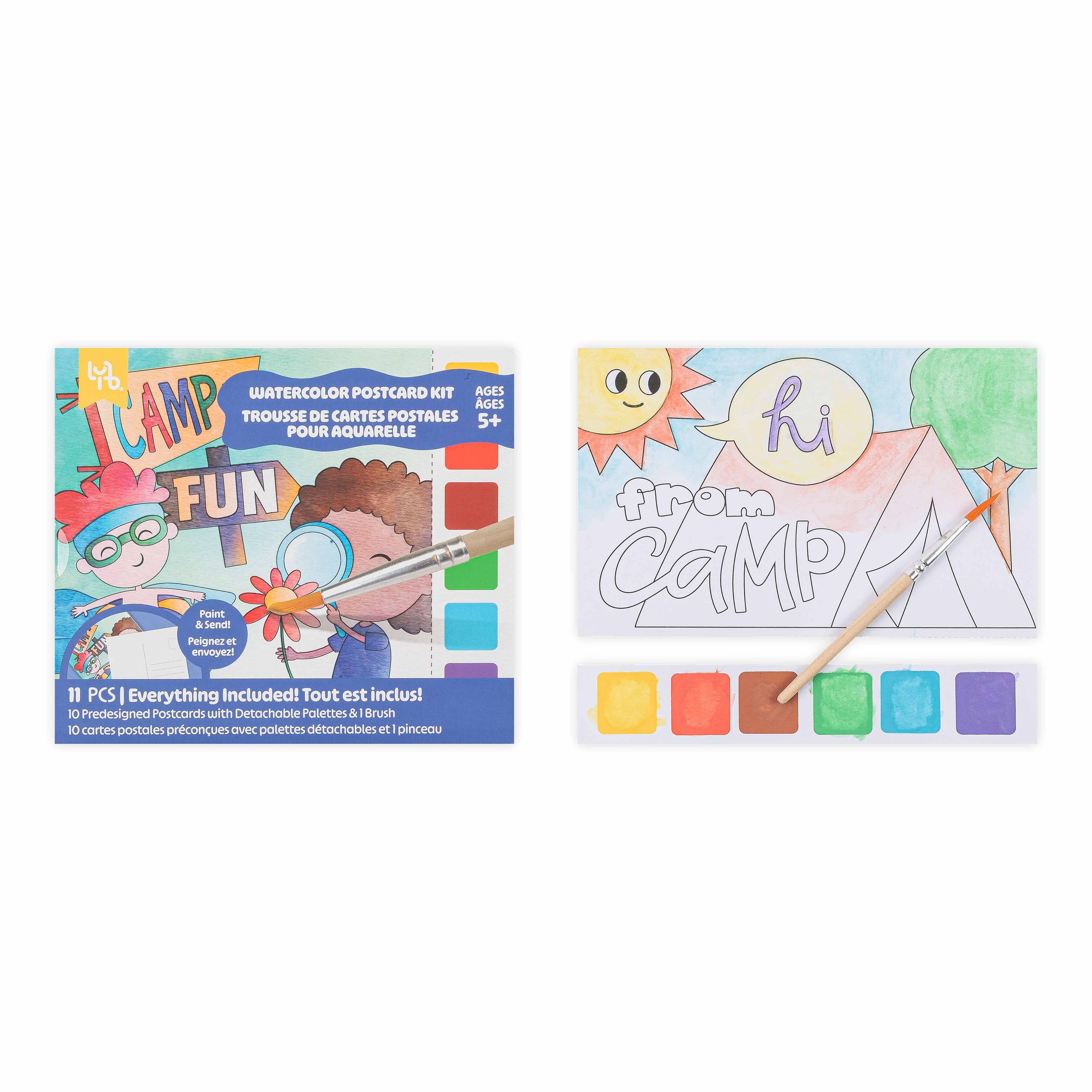 Little Yellow Bicycle&#xAE; Camp Fun Watercolor Postcard Kit