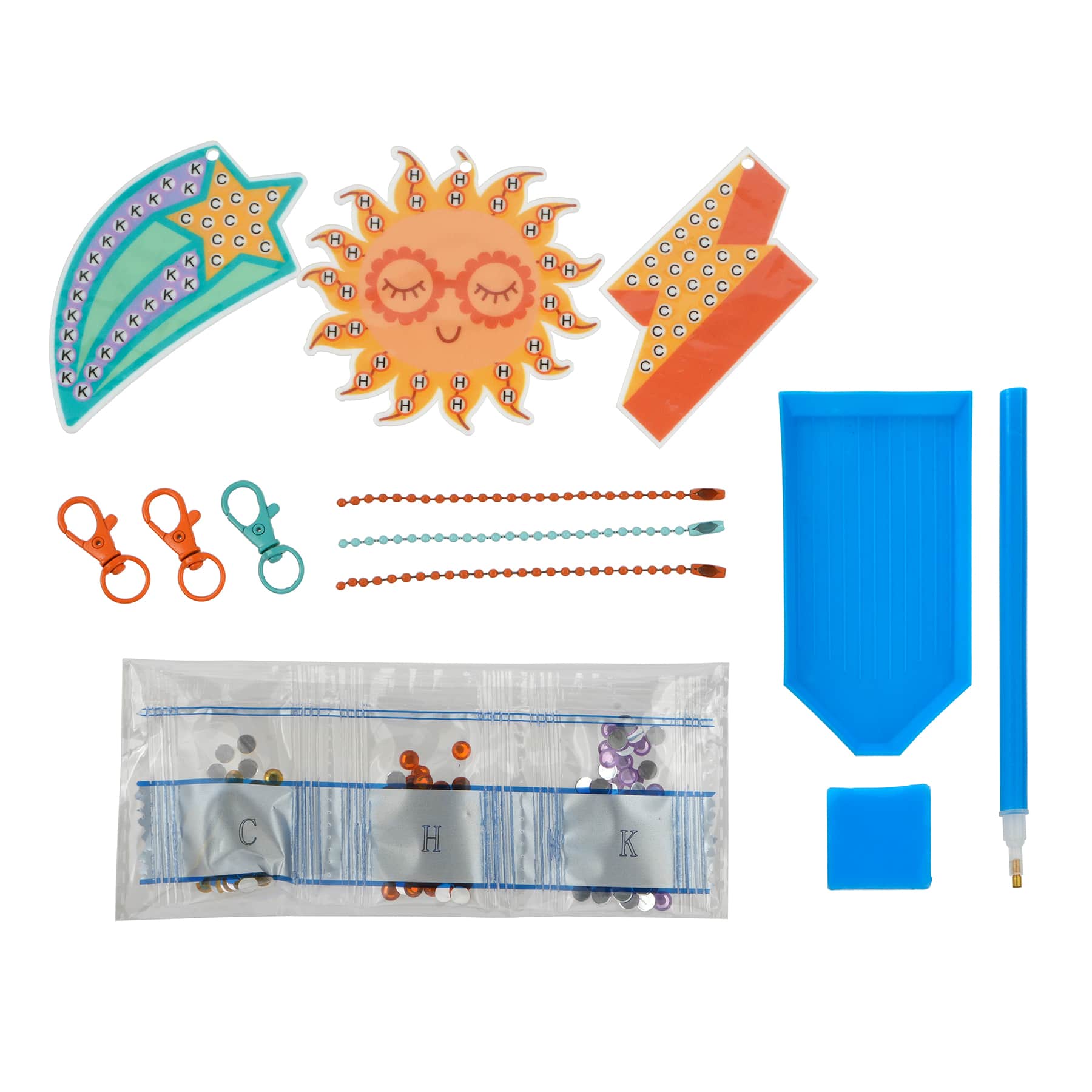 Summer Sun Diamond Art Keychain Kit by Creatology&#x2122;