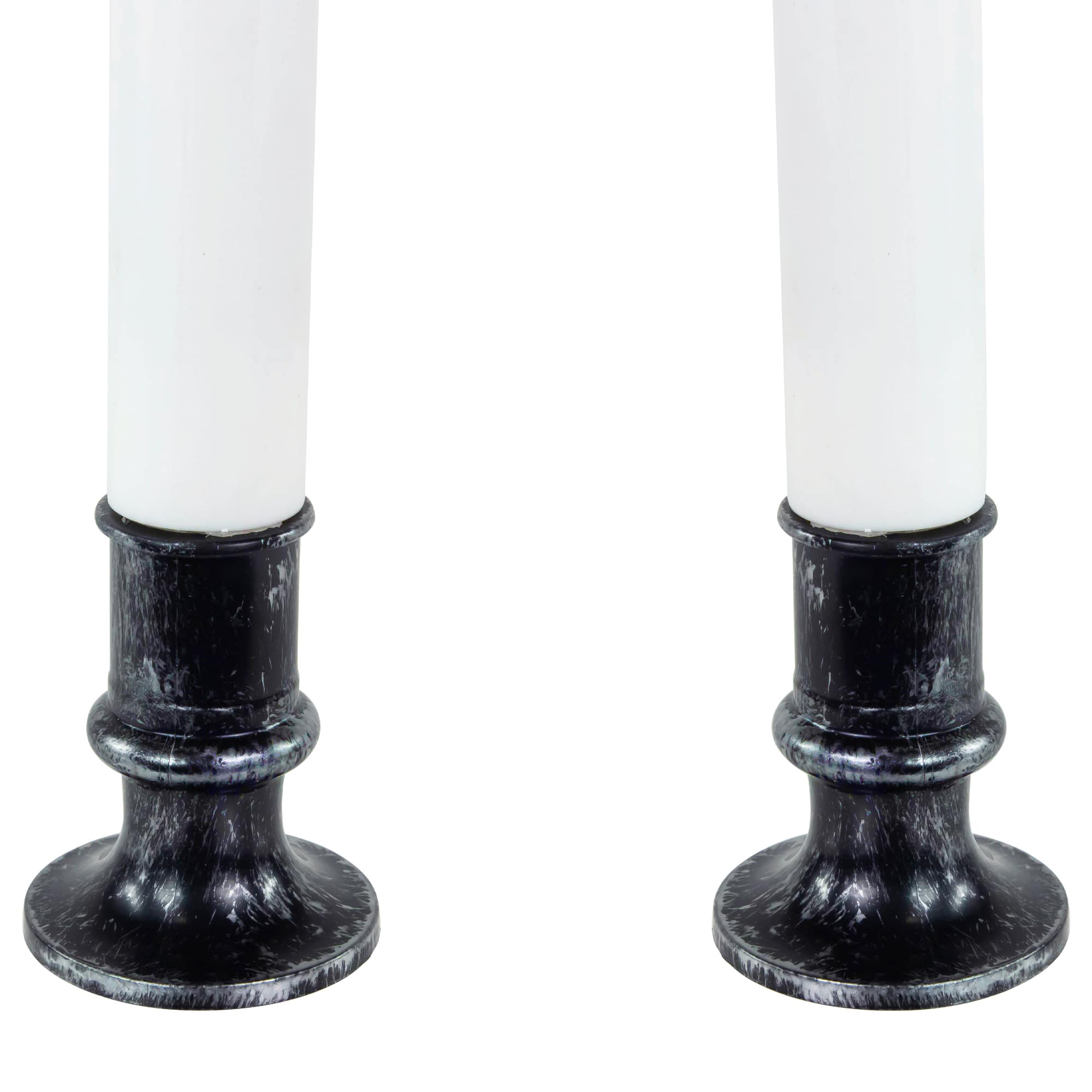 9&#x22; Pre-Lit LED White &#x26; Red Halloween Candles, 2ct.