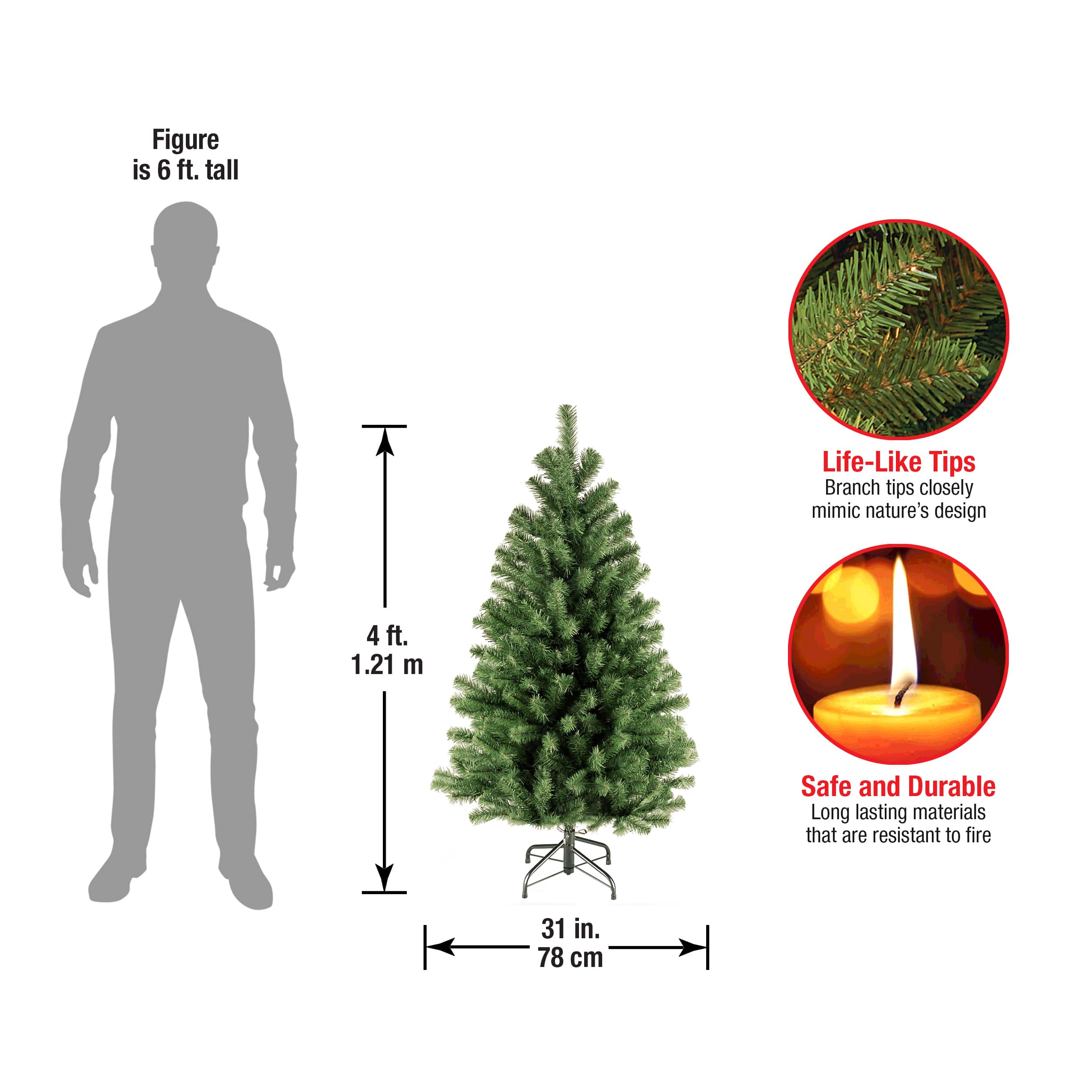 4ft. Unlit North Valley&#xAE; Spruce Artificial Christmas Tree