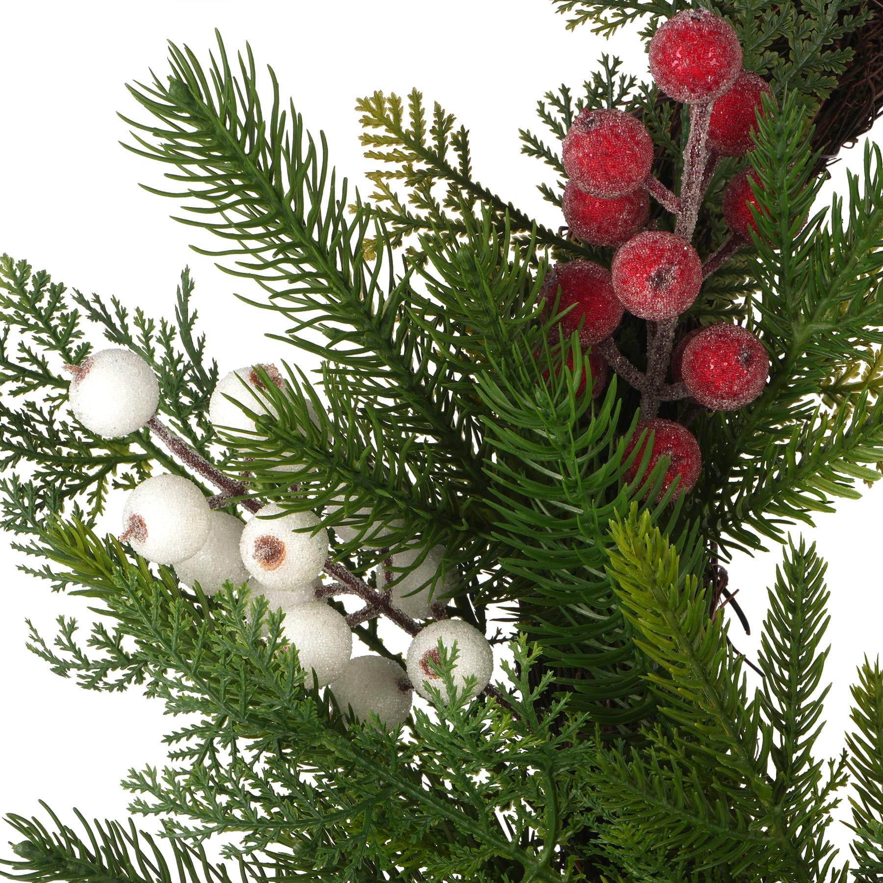 24&#x22; Pine, Red Bow &#x26; Bell Half Wreath by Ashland&#xAE;