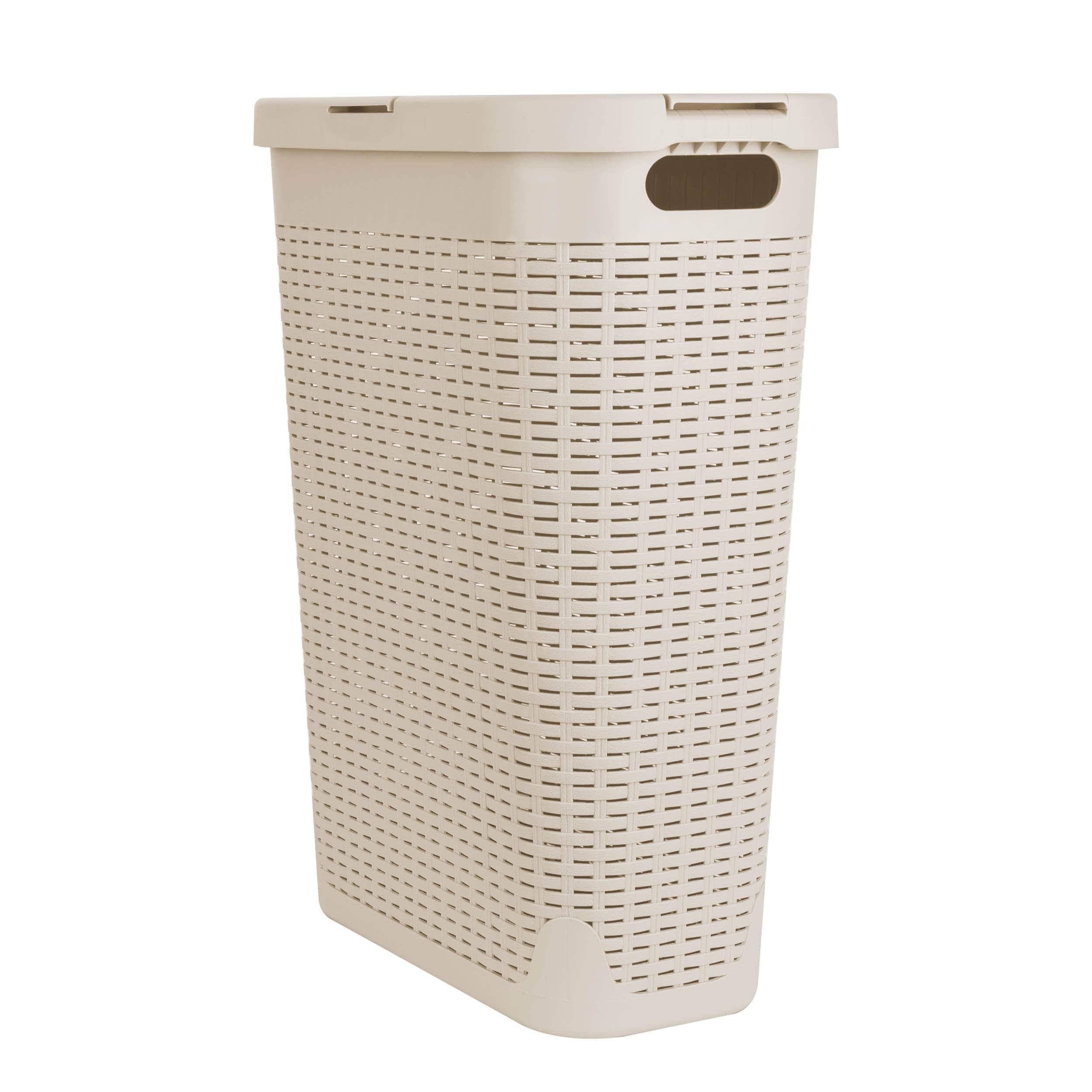 Slim laundry deals hamper with lid