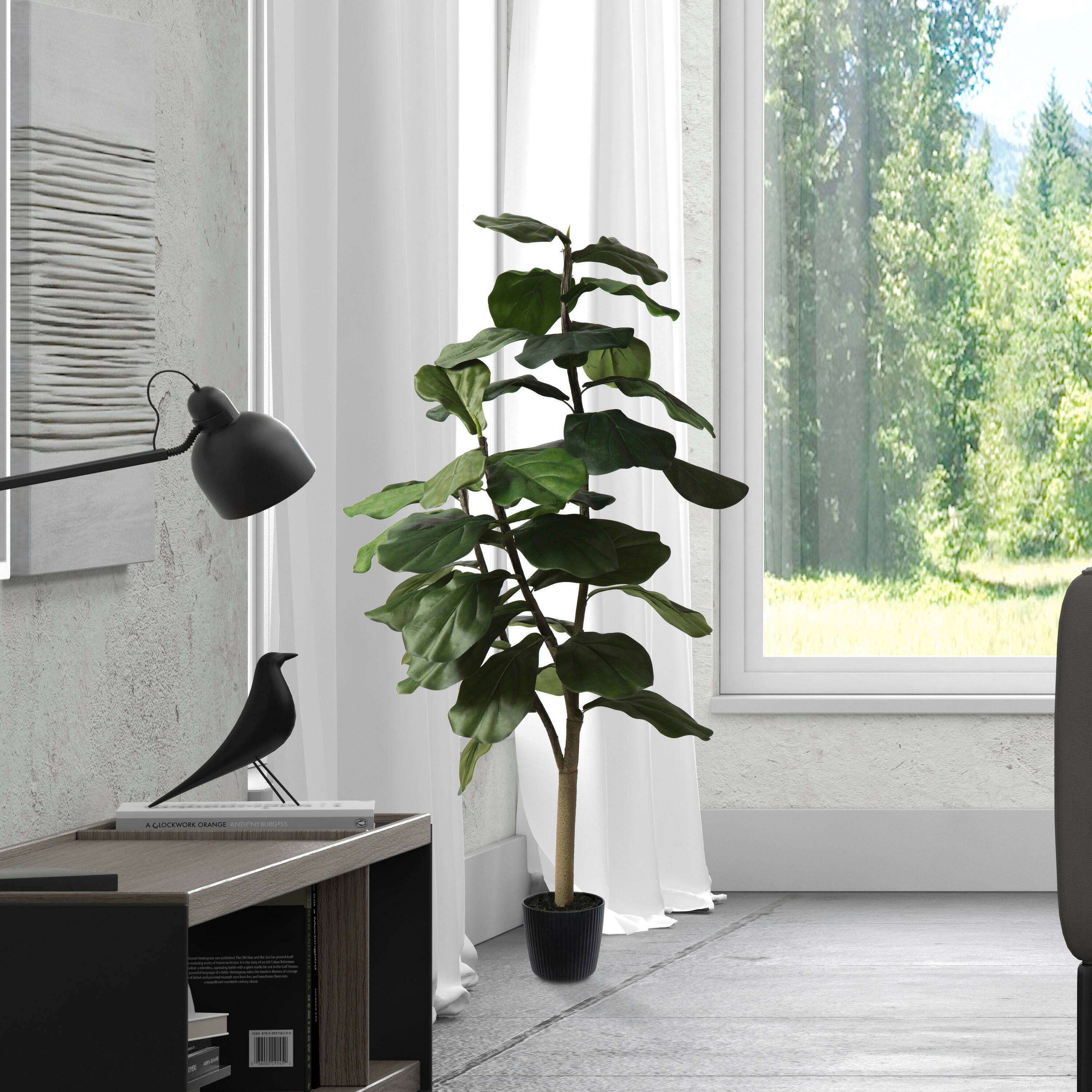 4ft. Potted Artificial Fiddle Tree