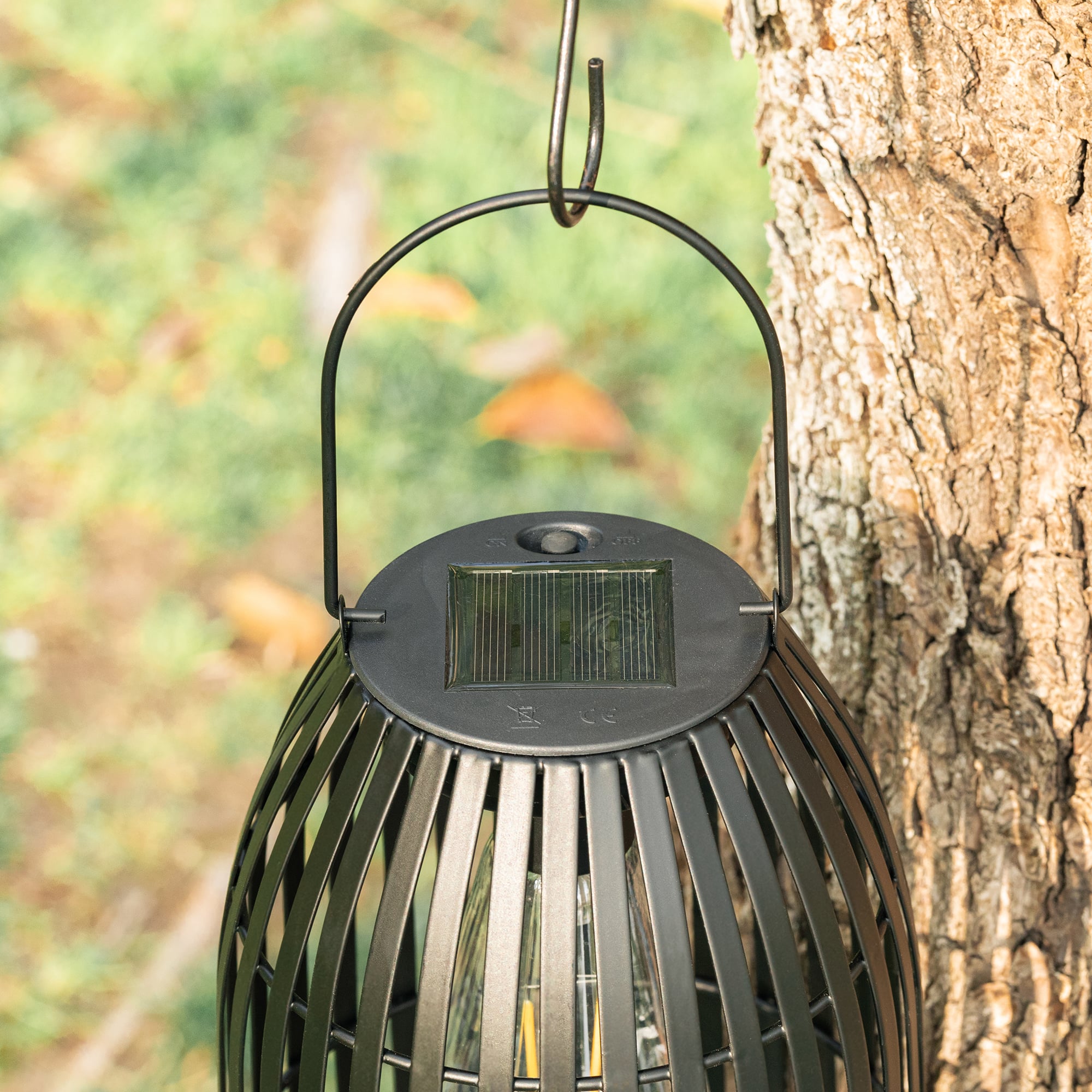 Glitzhome® 9.75" Metal Woven Solar Powered Hanging Lantern, 2ct.