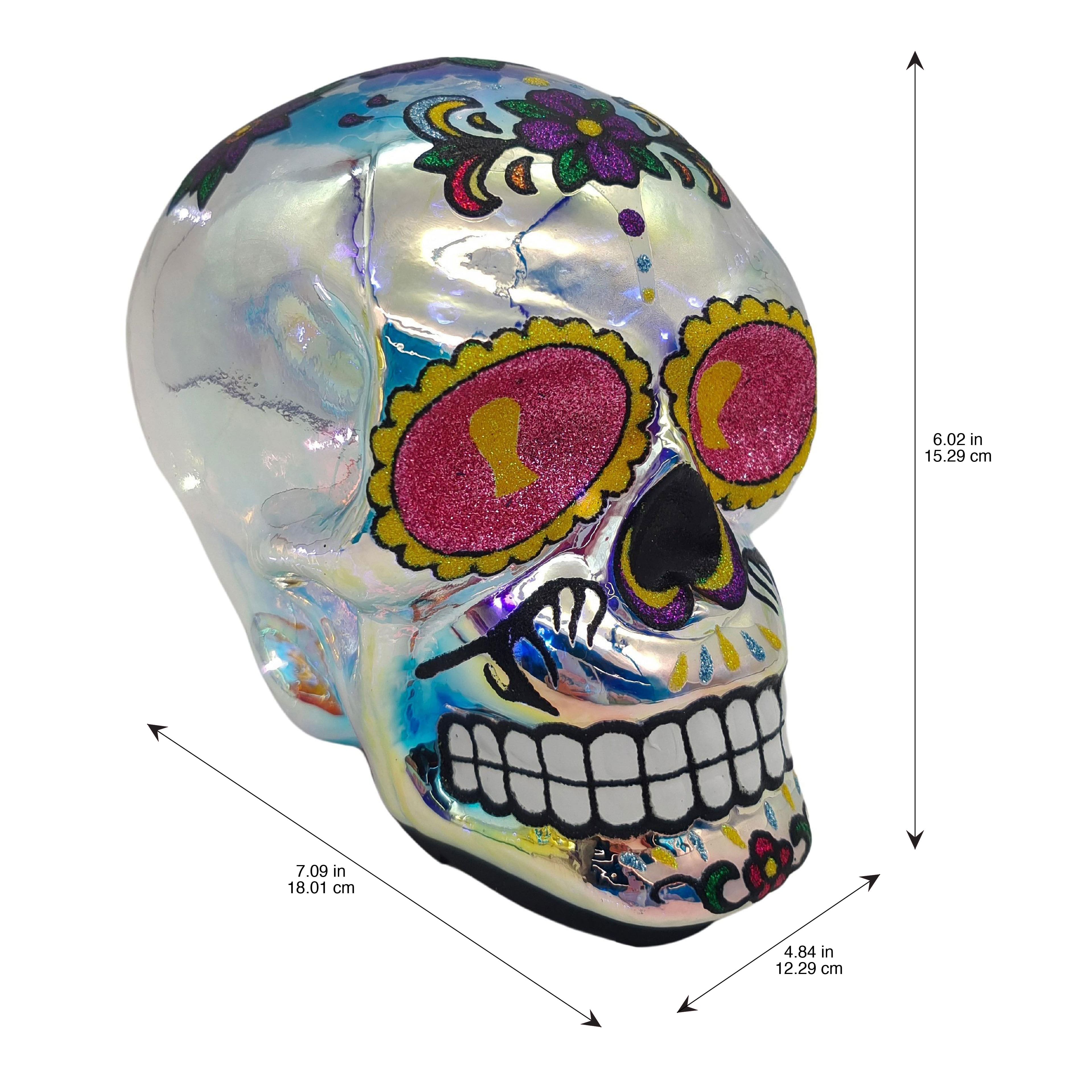 7&#x22; Warm White LED Skull by Ashland&#xAE;