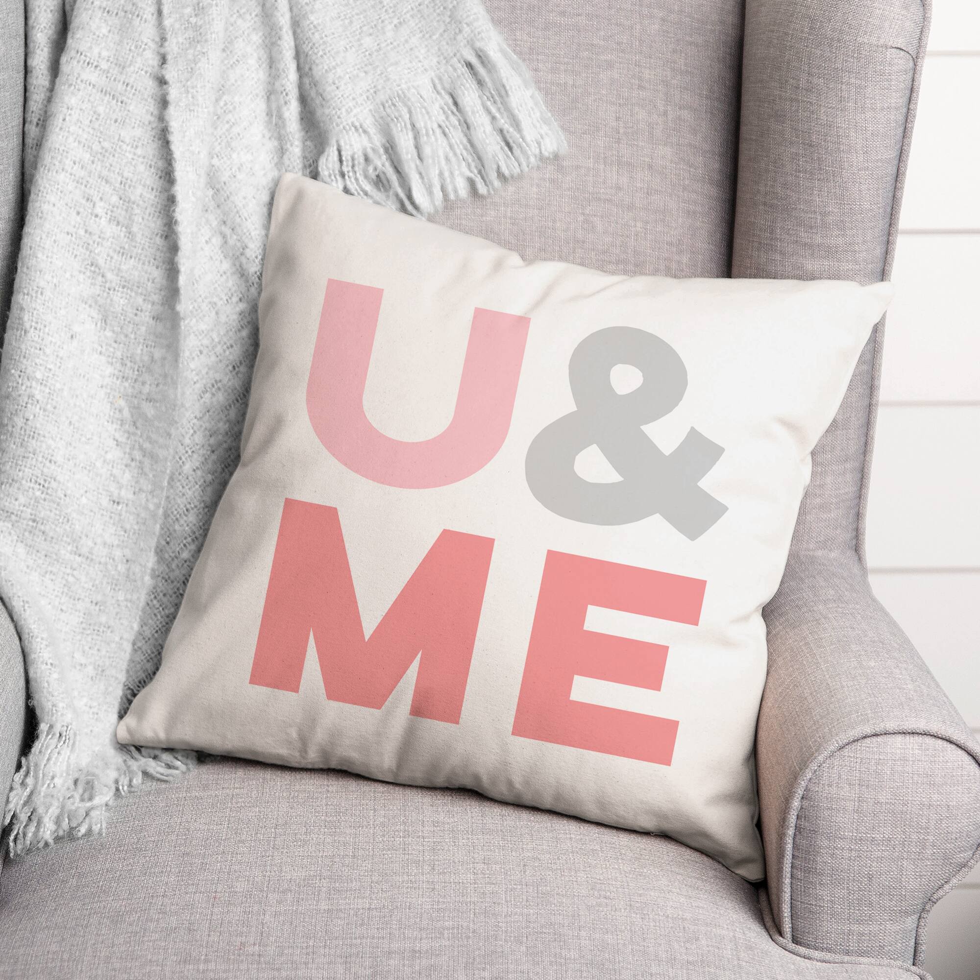 U & Me Throw Pillow
