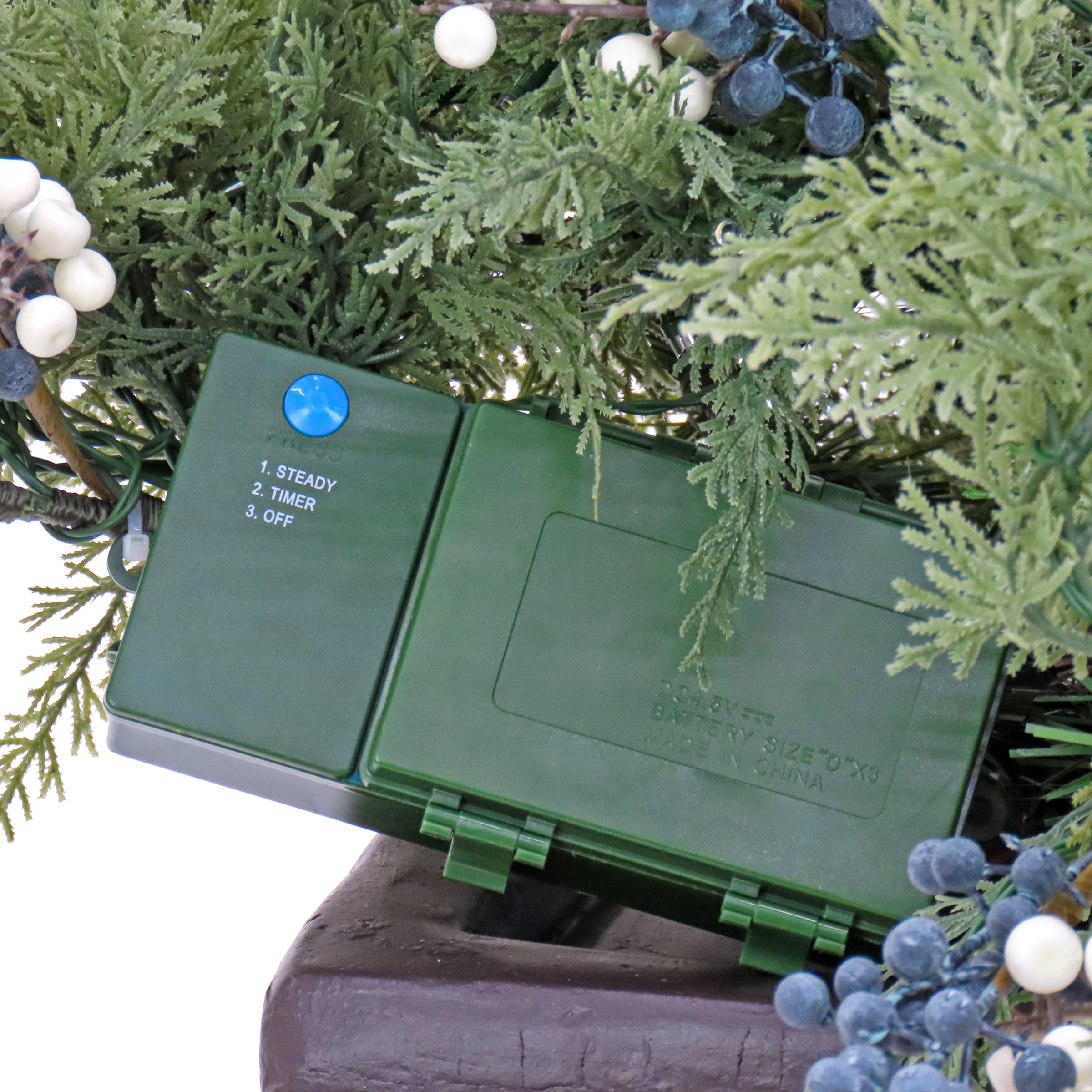 4ft. Green LED Evergreen & Eucalyptus Arrangement in Urn