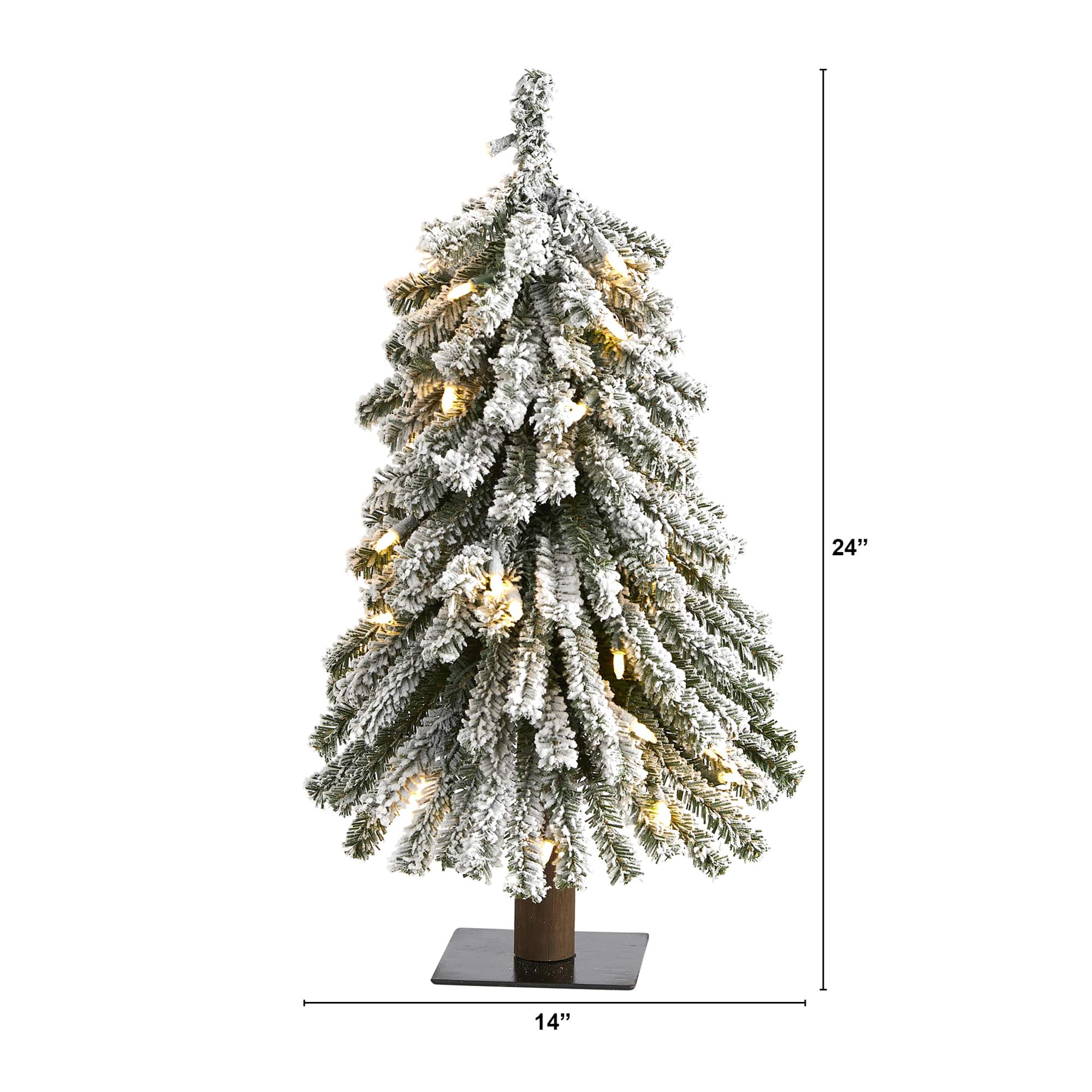 2ft. Pre-Lit Grand Alpine Artificial Christmas Tree, Clear LED Lights